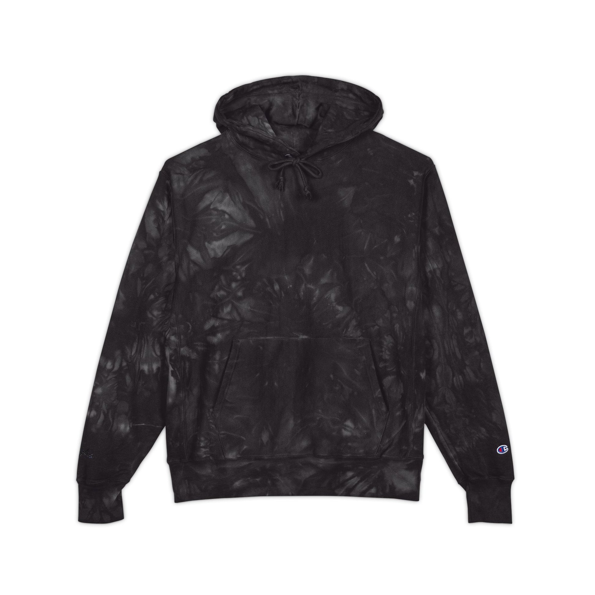 Unisex Tie-Dye Champion Hoodie - Embroidered Style, Cozy & Chic