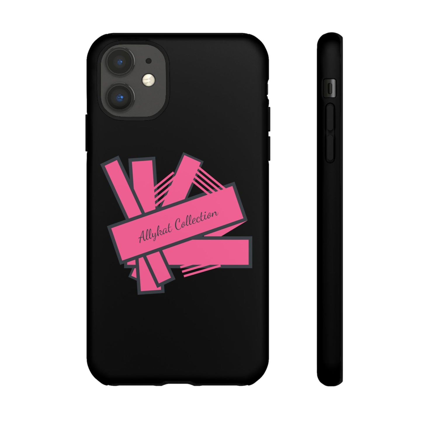 Stylish Tough Phone Case - Allykat Collection - Pink Stripes Design