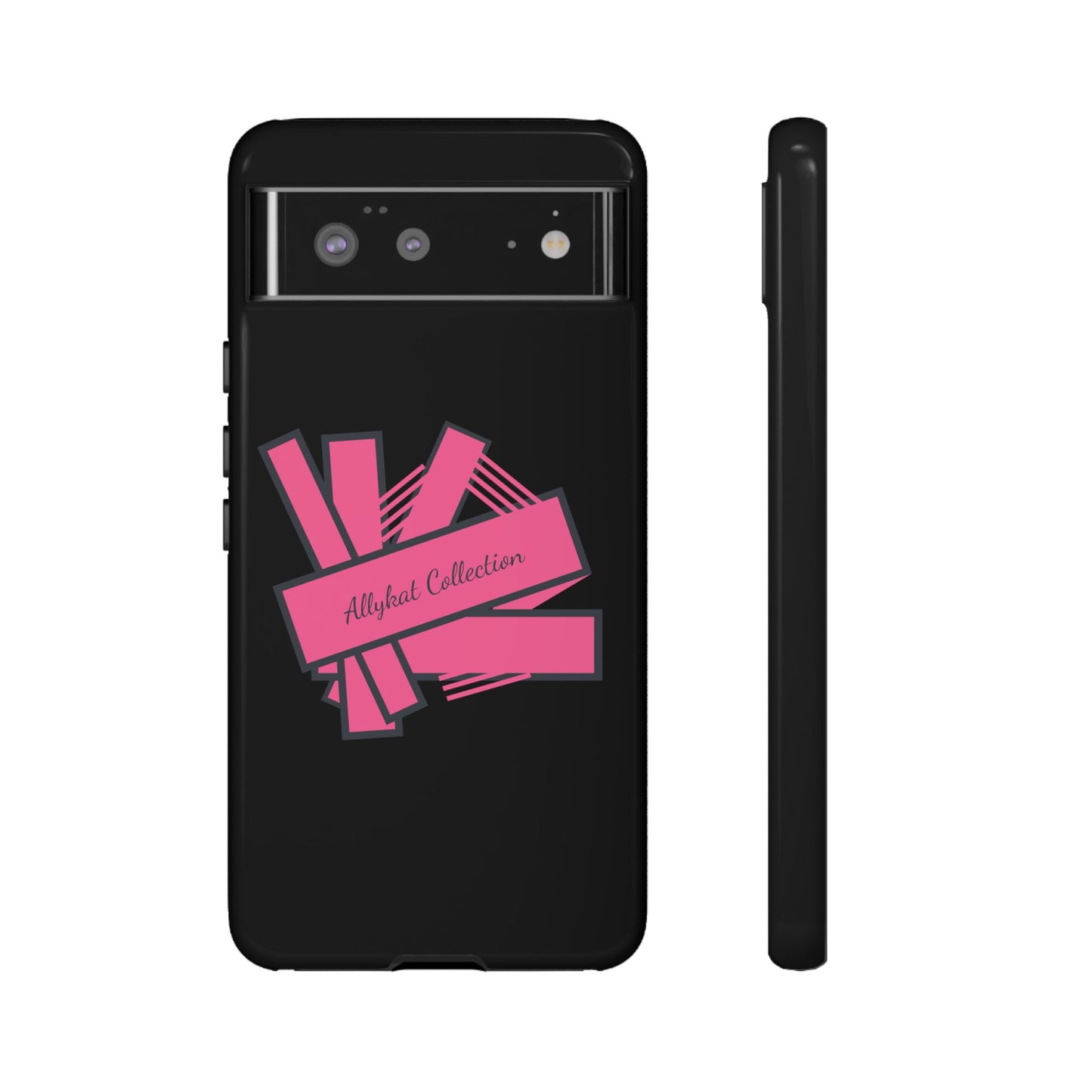 Stylish Tough Phone Case - Allykat Collection - Pink Stripes Design