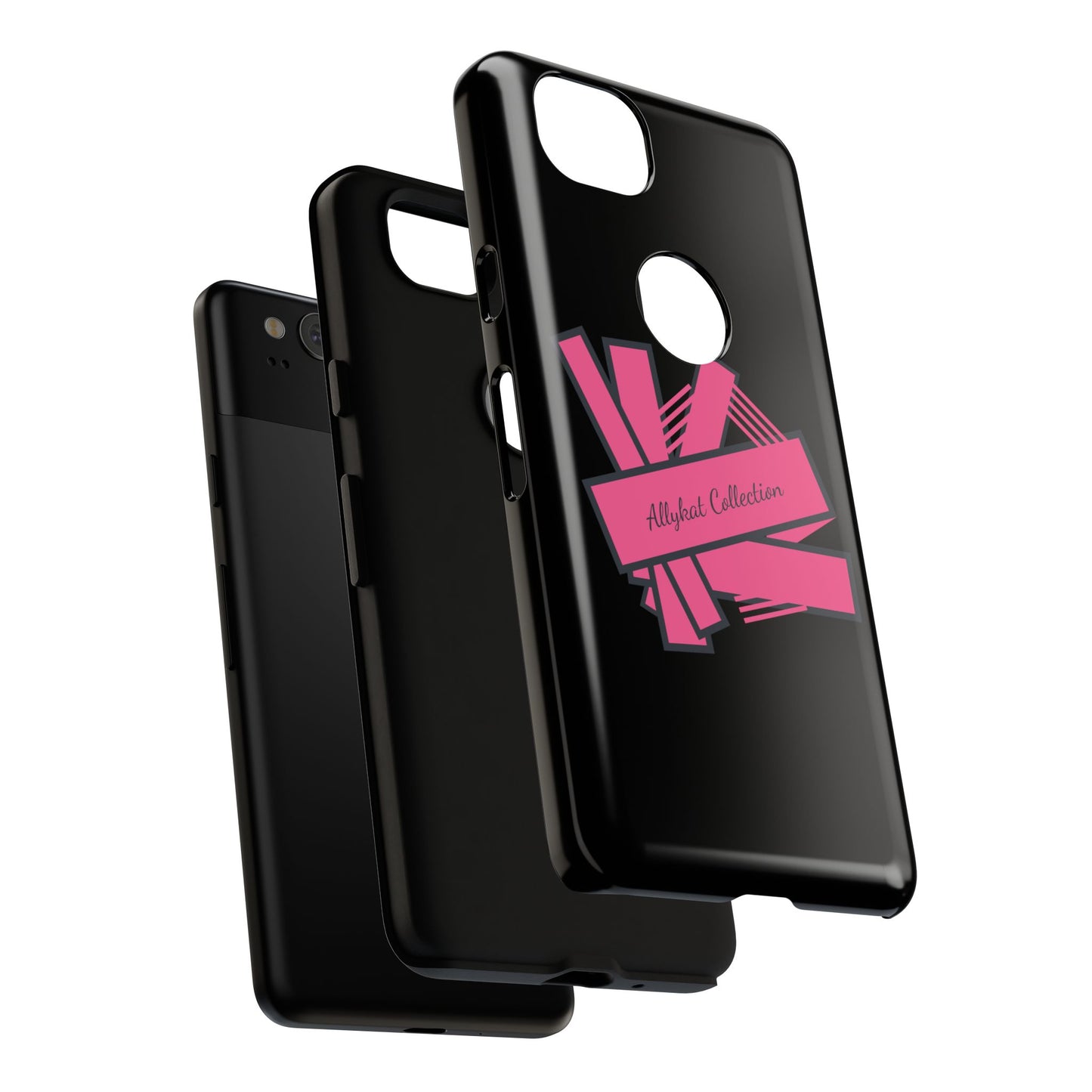 Stylish Tough Phone Case - Allykat Collection - Pink Stripes Design