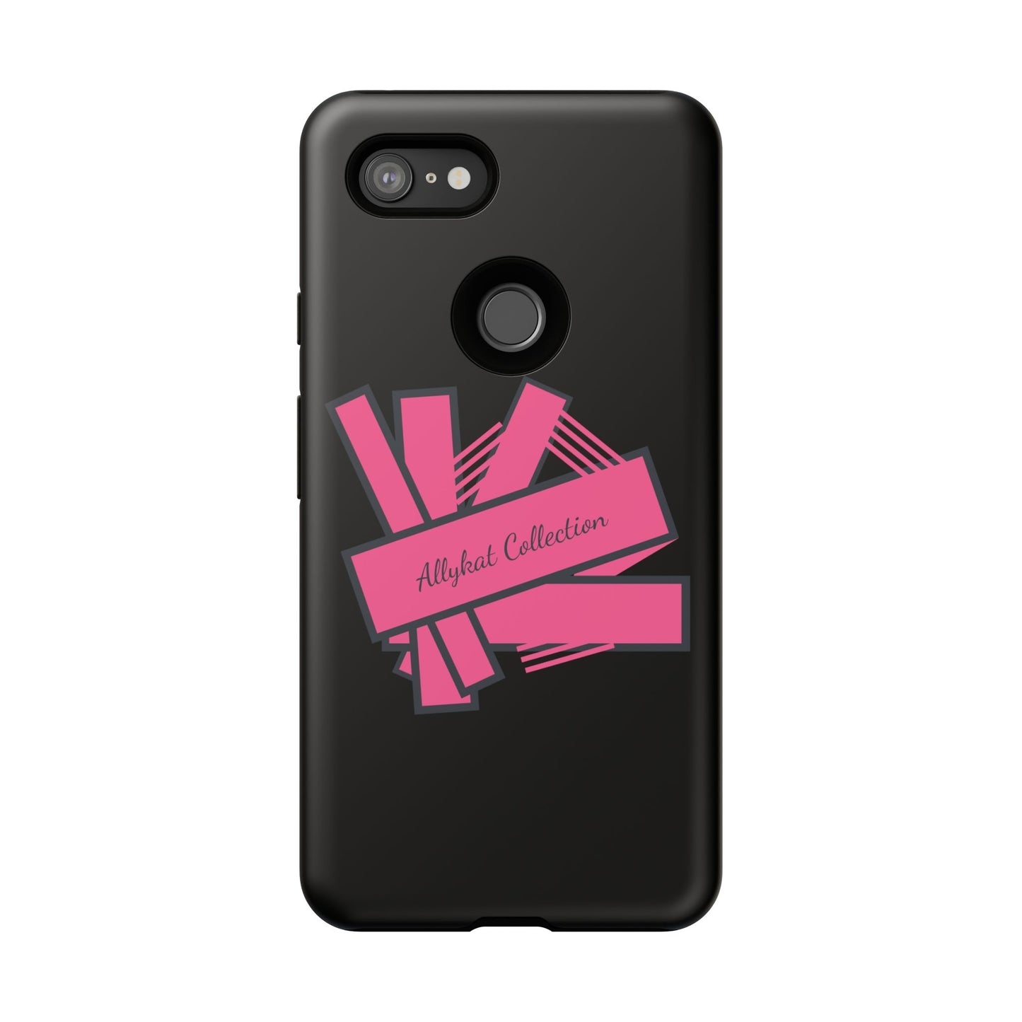 Stylish Tough Phone Case - Allykat Collection - Pink Stripes Design