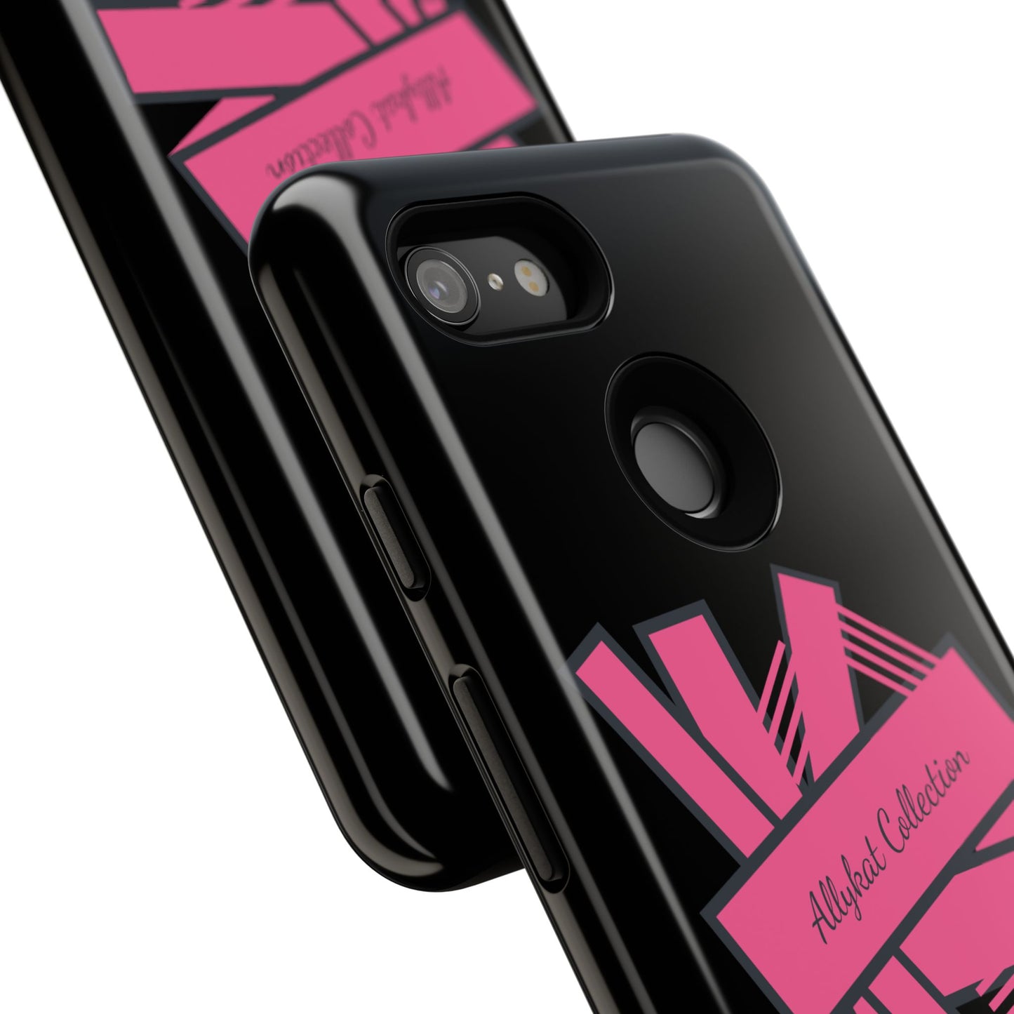 Stylish Tough Phone Case - Allykat Collection - Pink Stripes Design