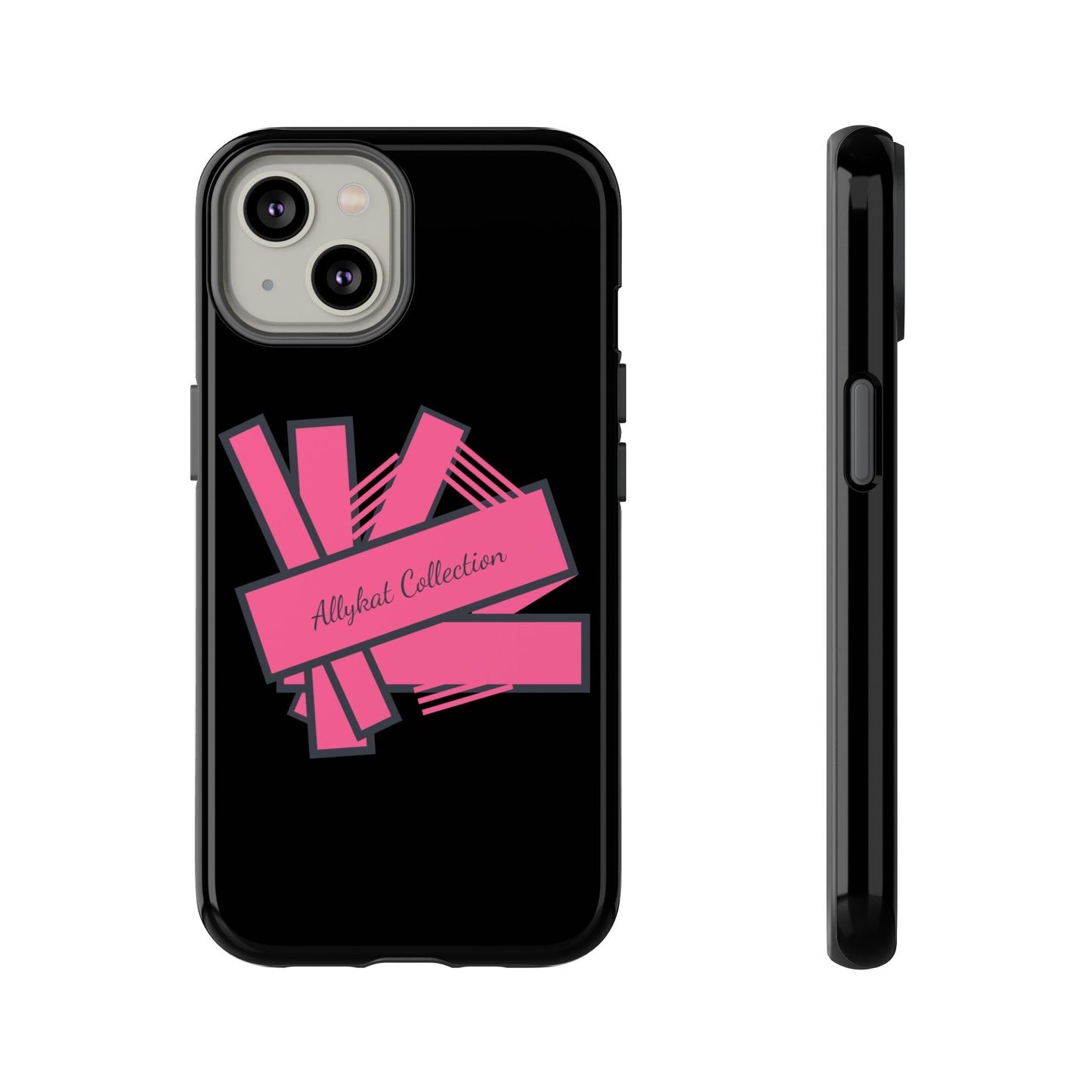 Stylish Tough Phone Case - Allykat Collection - Pink Stripes Design