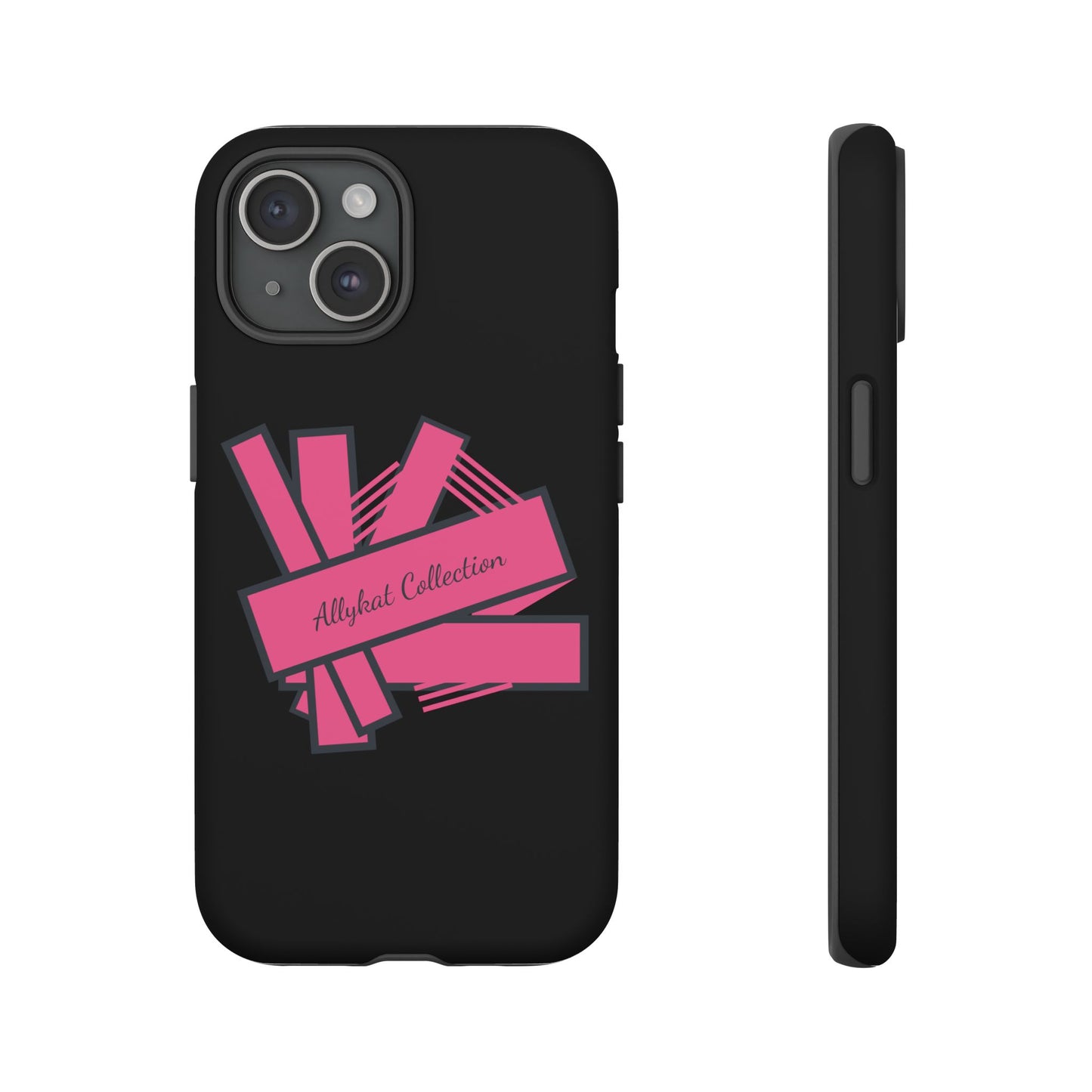 Stylish Tough Phone Case - Allykat Collection - Pink Stripes Design