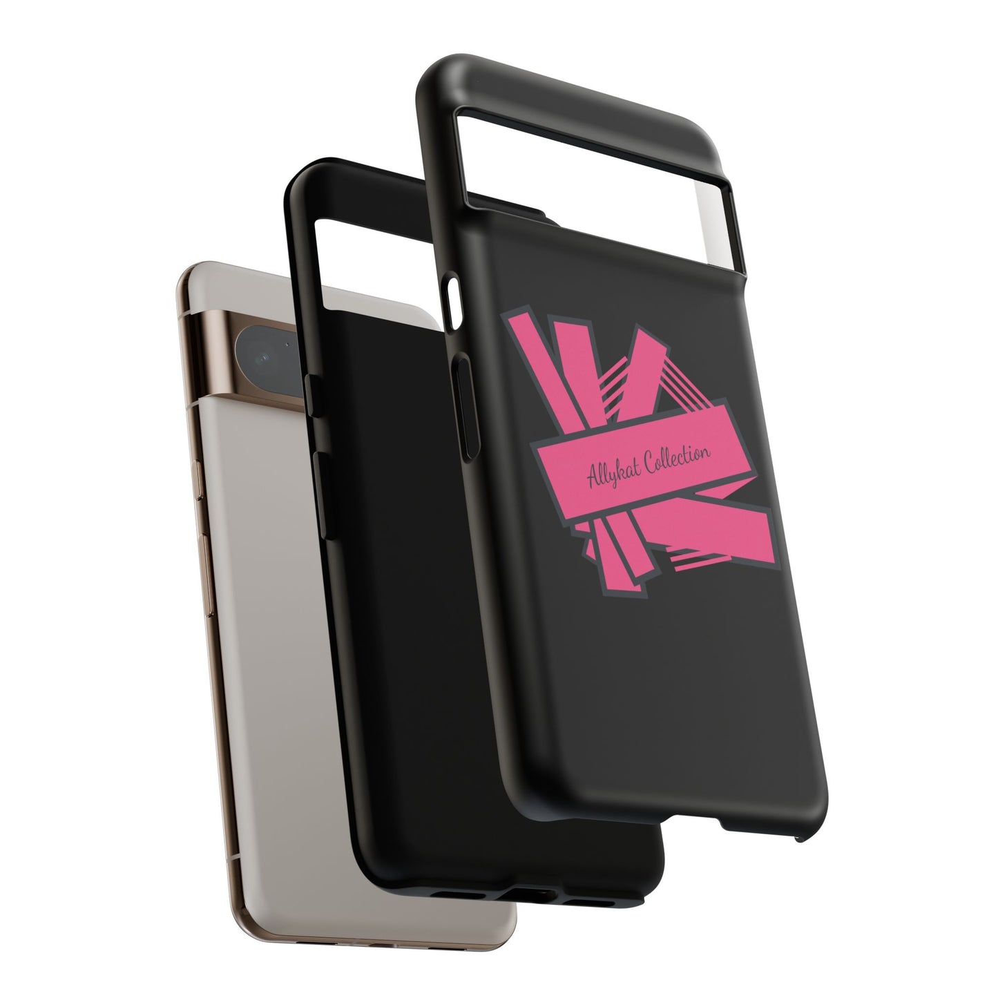 Stylish Tough Phone Case - Allykat Collection - Pink Stripes Design