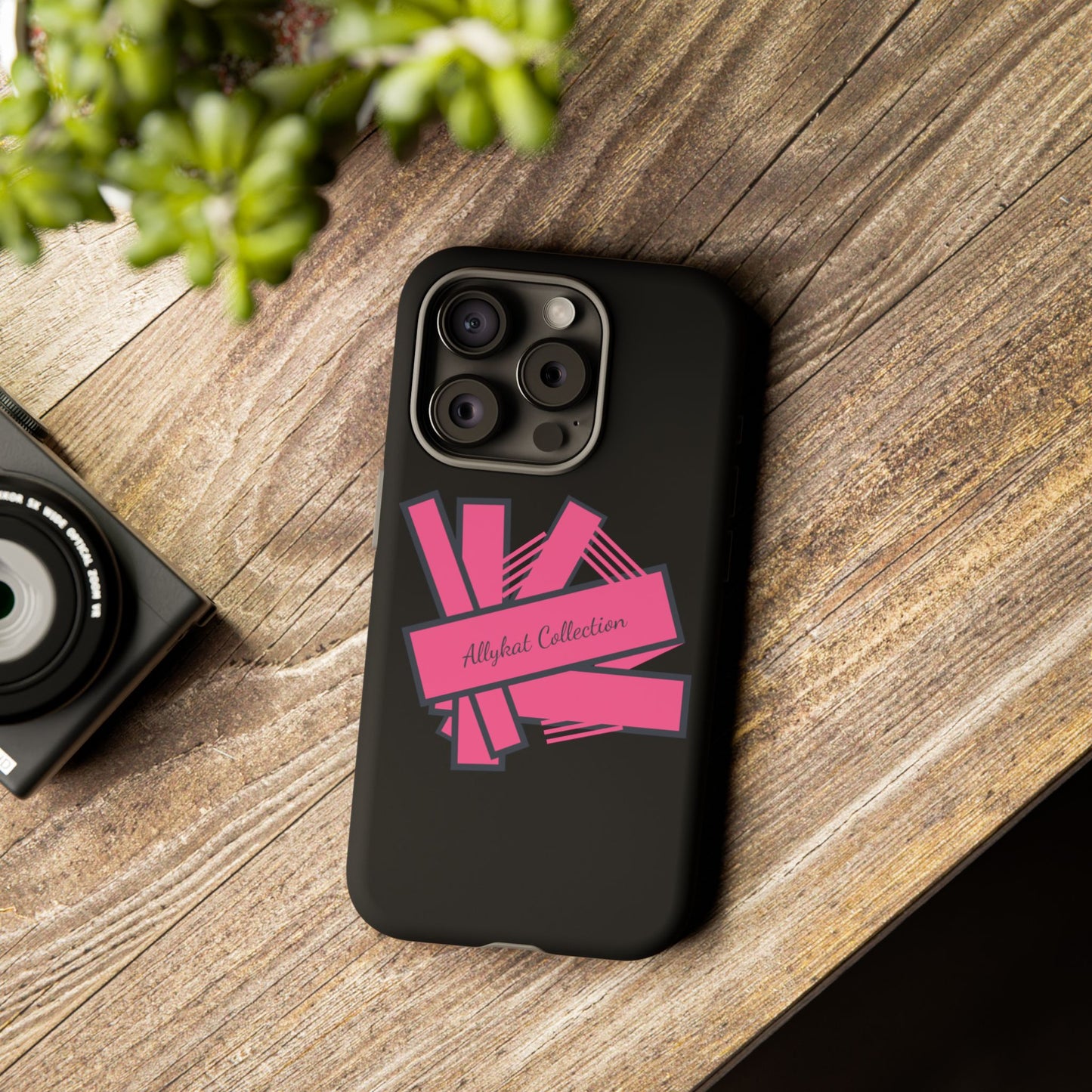 Stylish Tough Phone Case - Allykat Collection - Pink Stripes Design