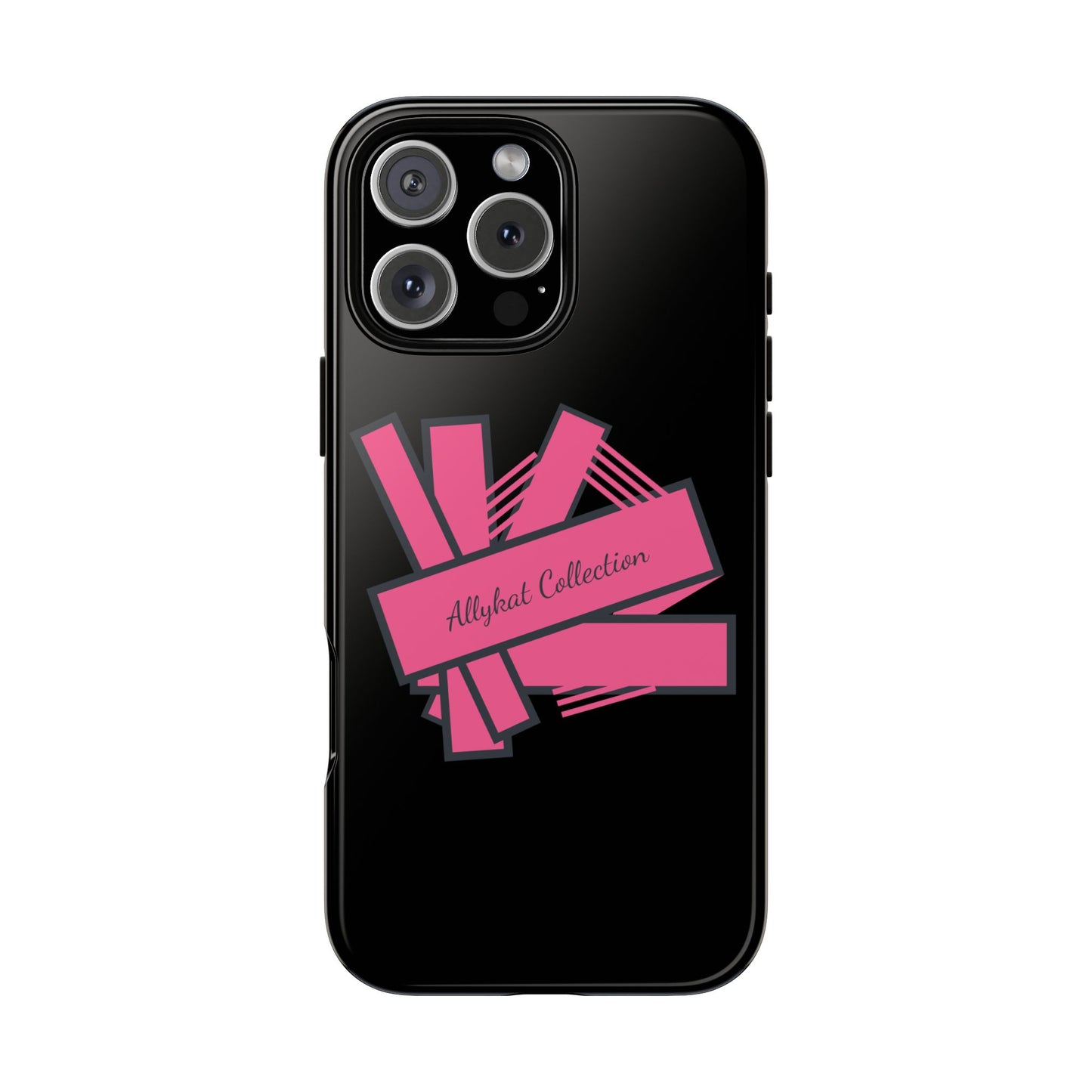 Stylish Tough Phone Case - Allykat Collection - Pink Stripes Design