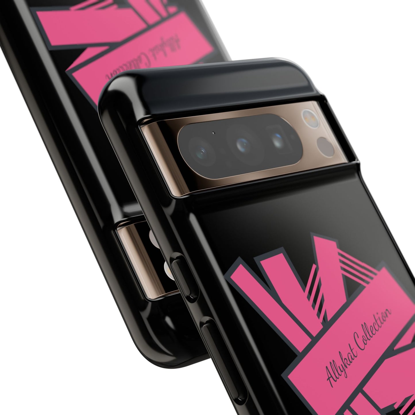 Stylish Tough Phone Case - Allykat Collection - Pink Stripes Design