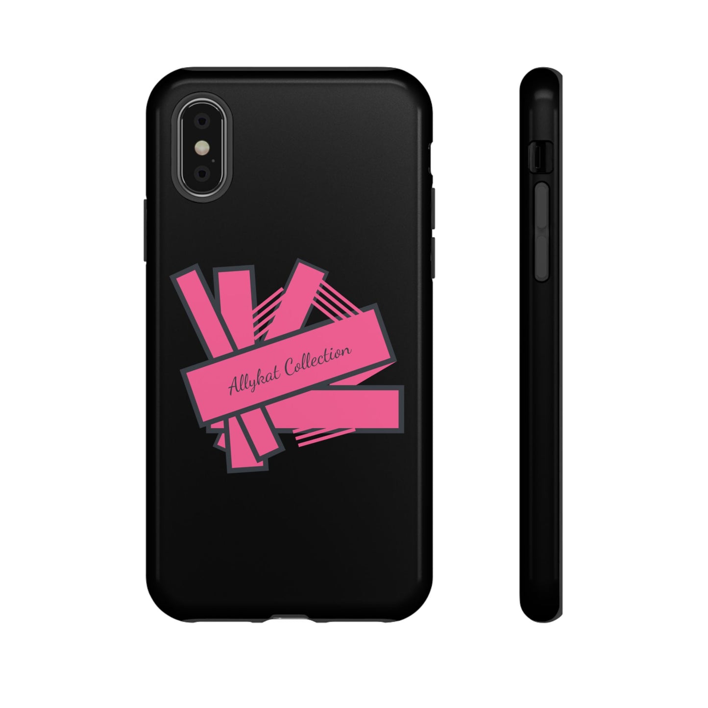 Stylish Tough Phone Case - Allykat Collection - Pink Stripes Design