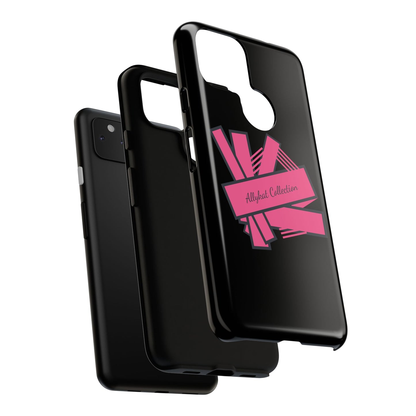 Stylish Tough Phone Case - Allykat Collection - Pink Stripes Design