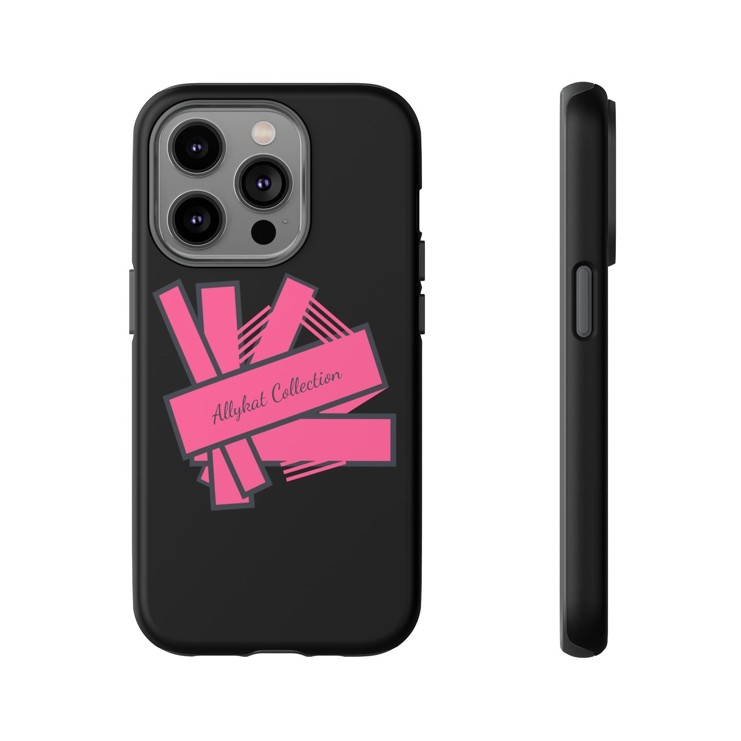 Stylish Tough Phone Case - Allykat Collection - Pink Stripes Design