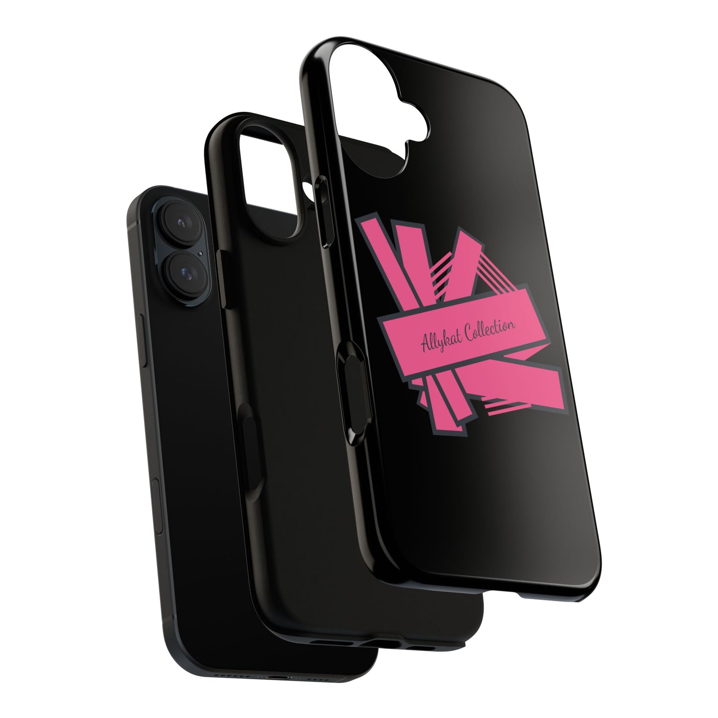 Stylish Tough Phone Case - Allykat Collection - Pink Stripes Design