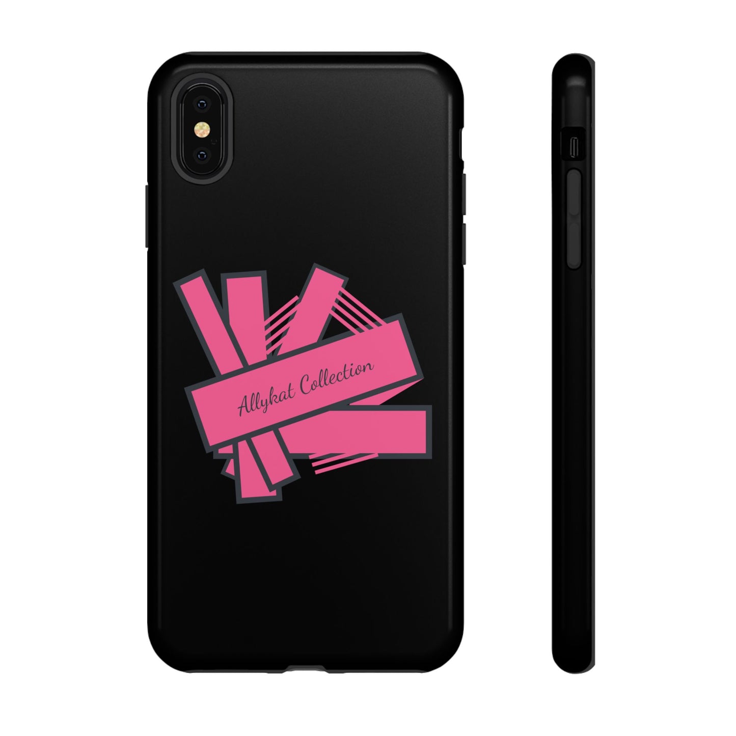 Stylish Tough Phone Case - Allykat Collection - Pink Stripes Design