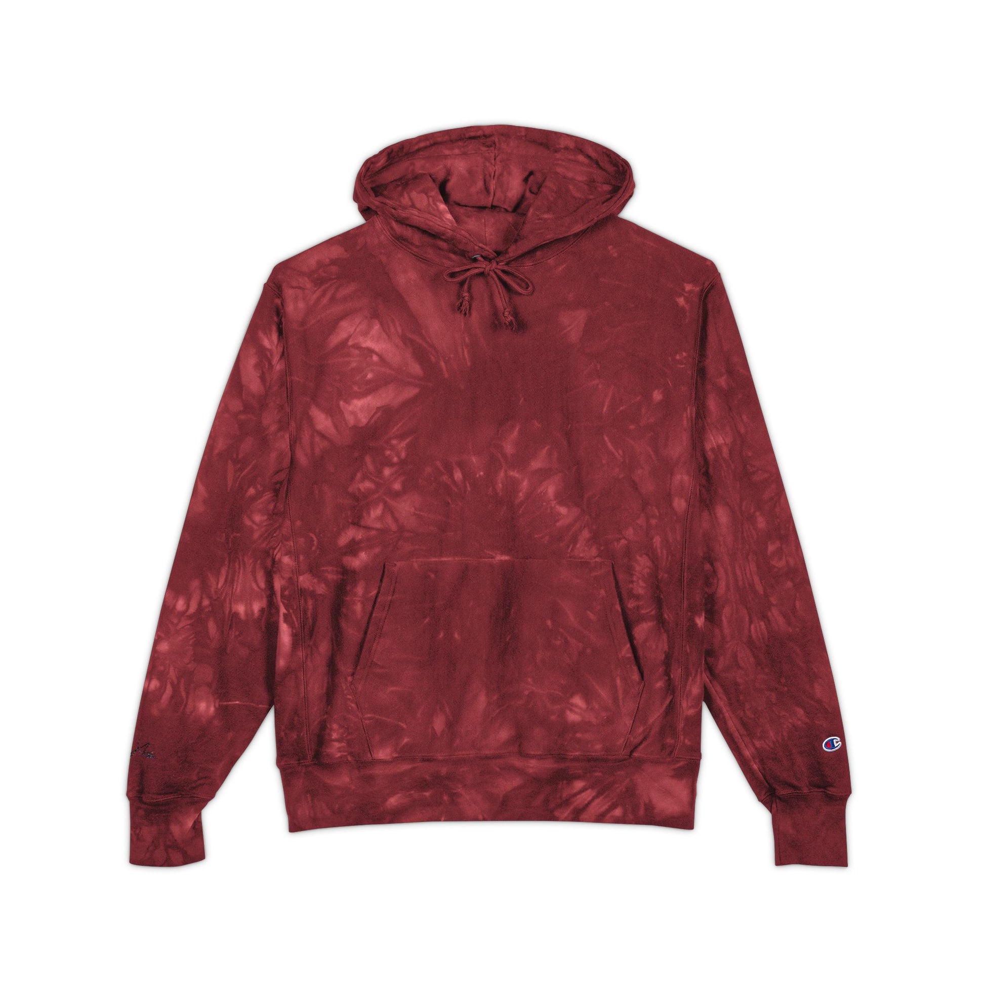 Unisex Tie-Dye Champion Hoodie - Embroidered Style, Cozy & Chic