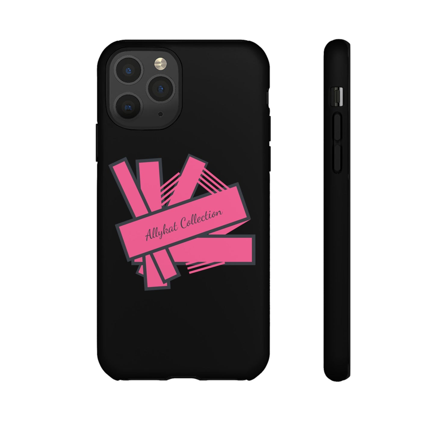 Stylish Tough Phone Case - Allykat Collection - Pink Stripes Design