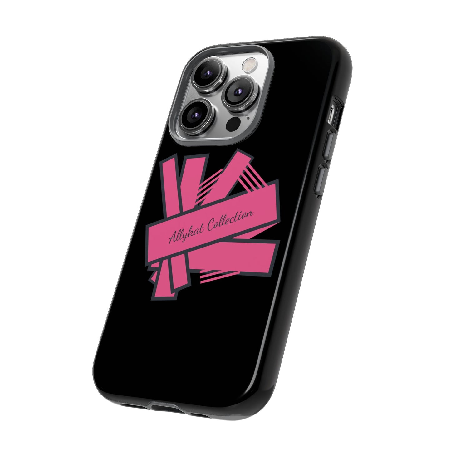 Stylish Tough Phone Case - Allykat Collection - Pink Stripes Design