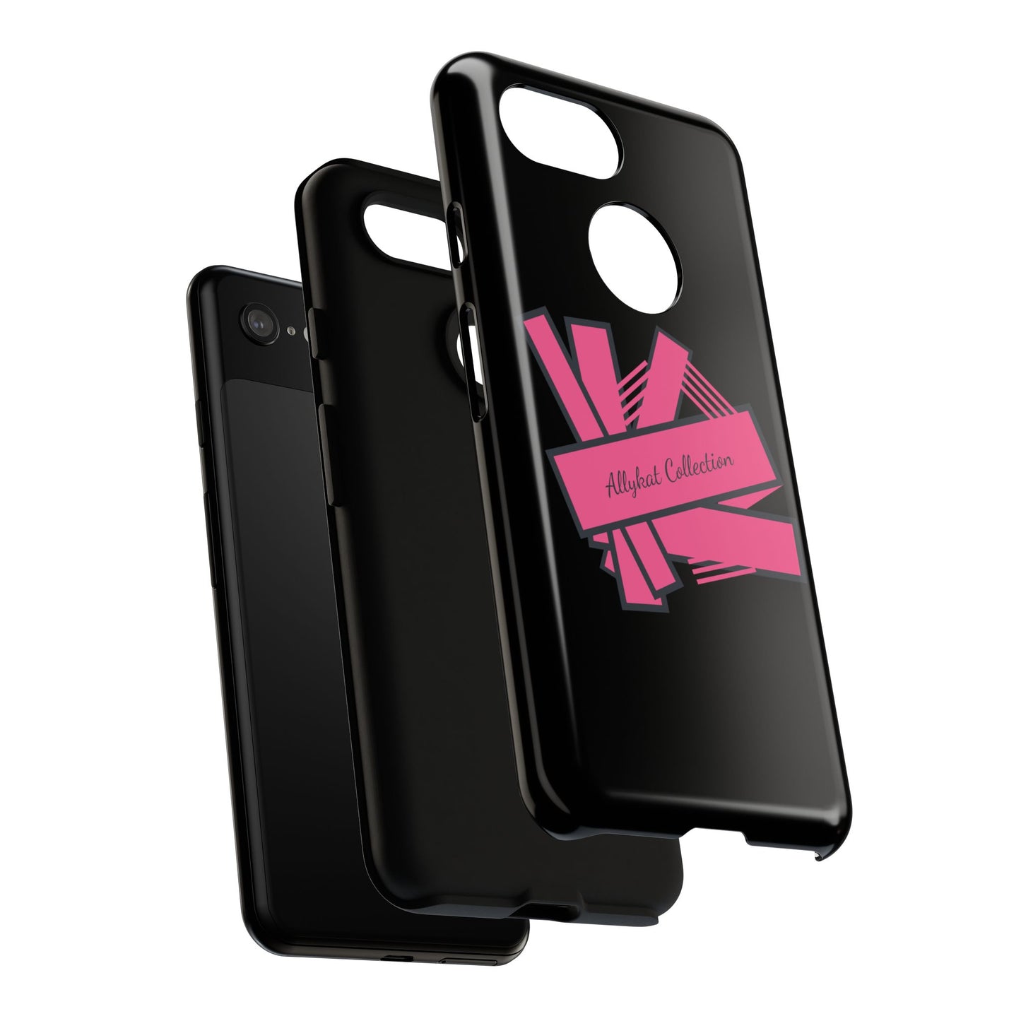 Stylish Tough Phone Case - Allykat Collection - Pink Stripes Design