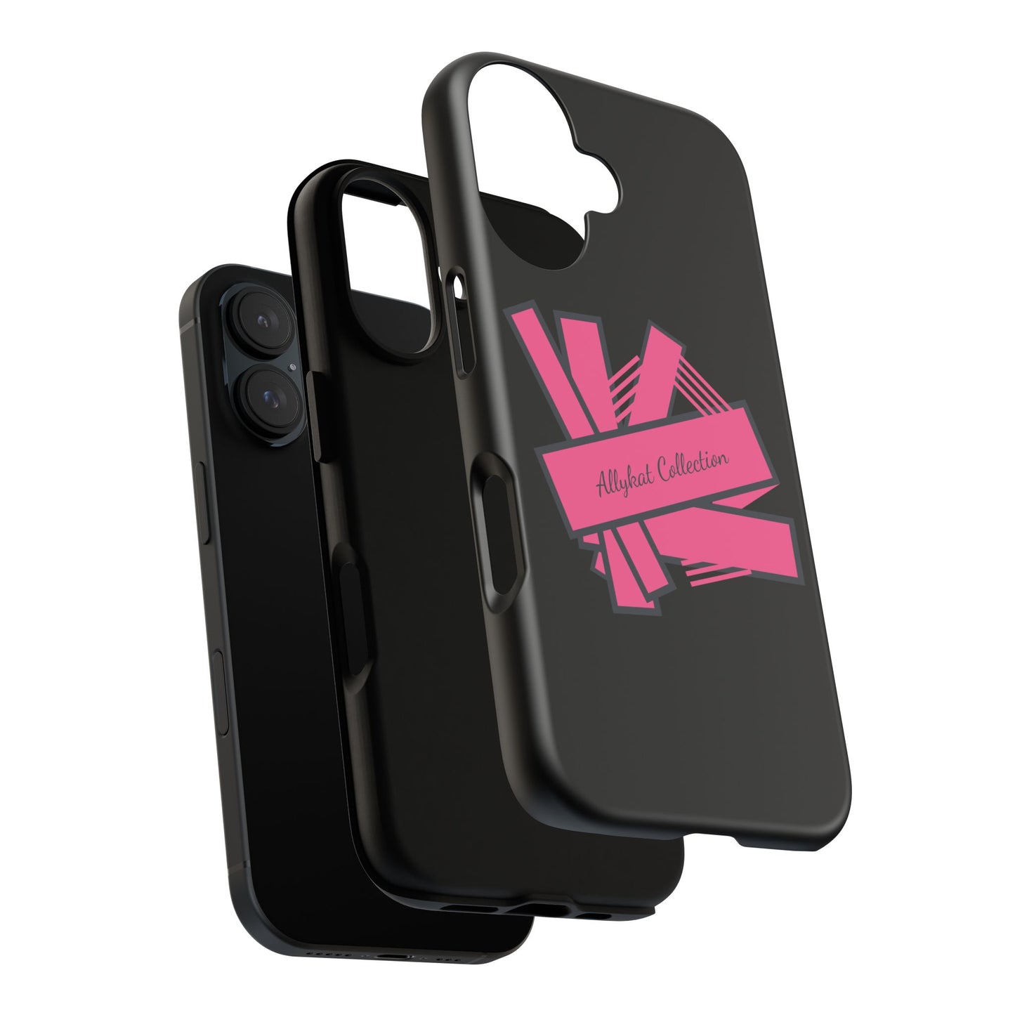 Stylish Tough Phone Case - Allykat Collection - Pink Stripes Design