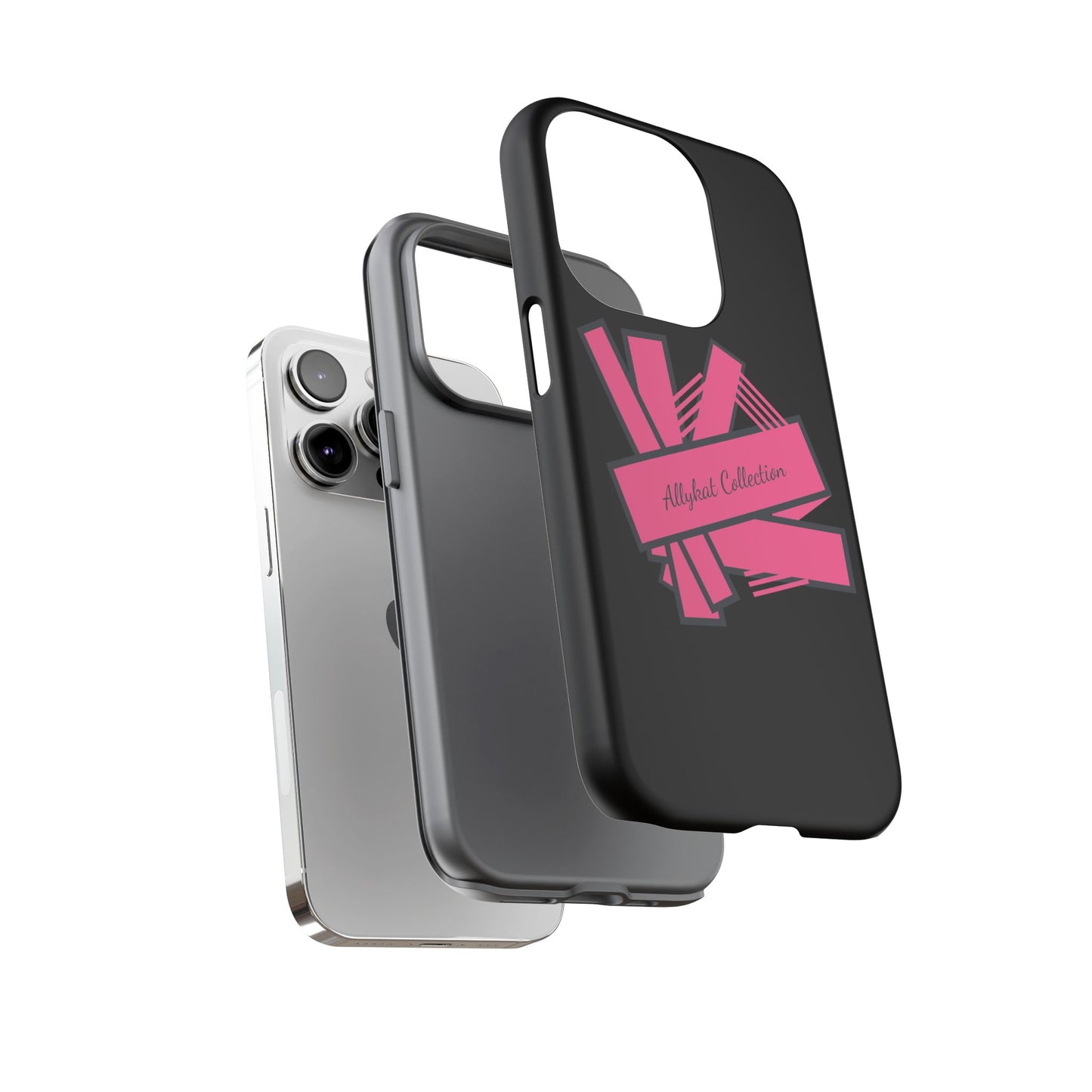 Stylish Tough Phone Case - Allykat Collection - Pink Stripes Design