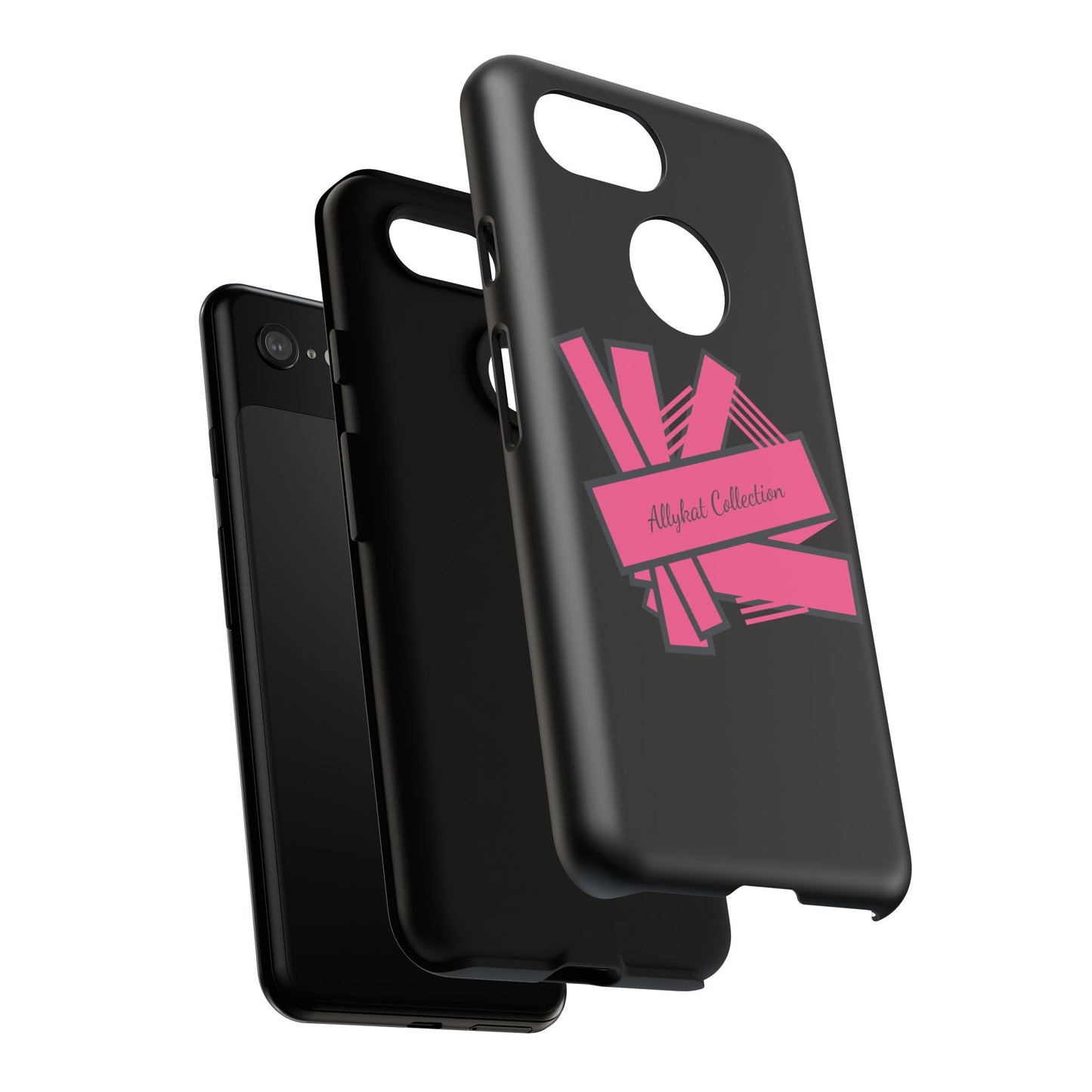 Stylish Tough Phone Case - Allykat Collection - Pink Stripes Design