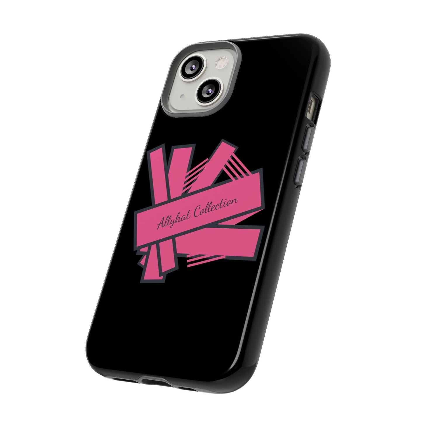 Stylish Tough Phone Case - Allykat Collection - Pink Stripes Design