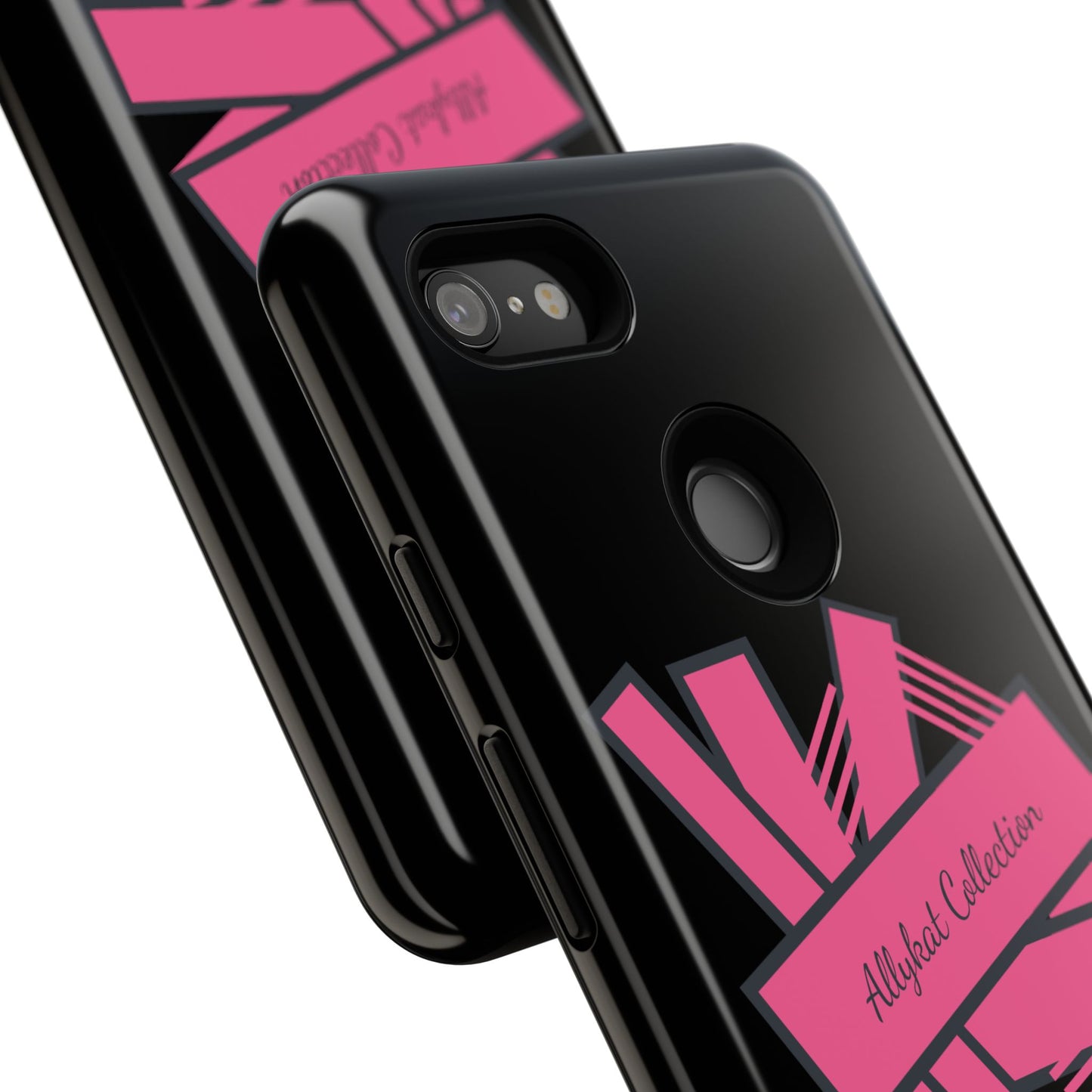 Stylish Tough Phone Case - Allykat Collection - Pink Stripes Design