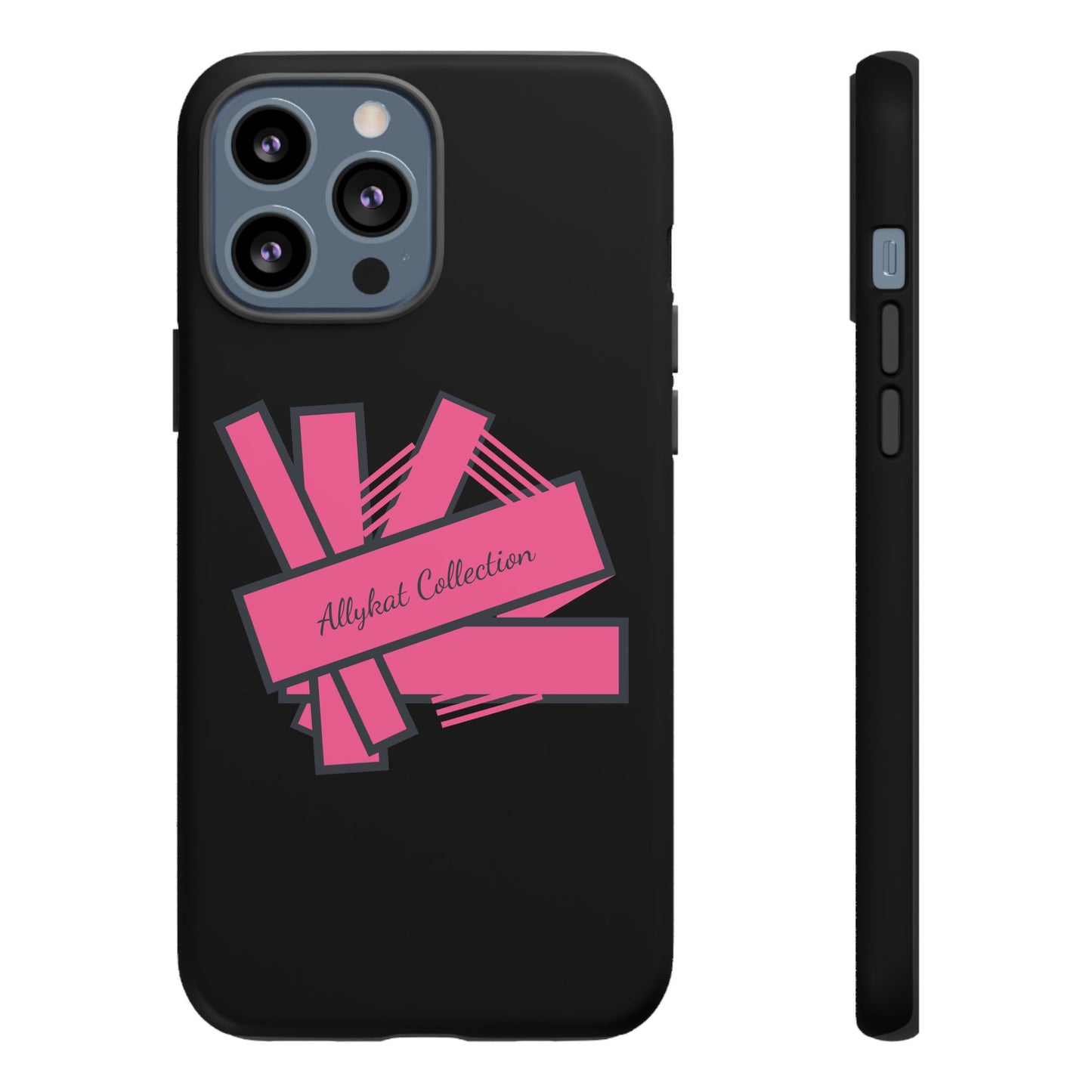 Stylish Tough Phone Case - Allykat Collection - Pink Stripes Design