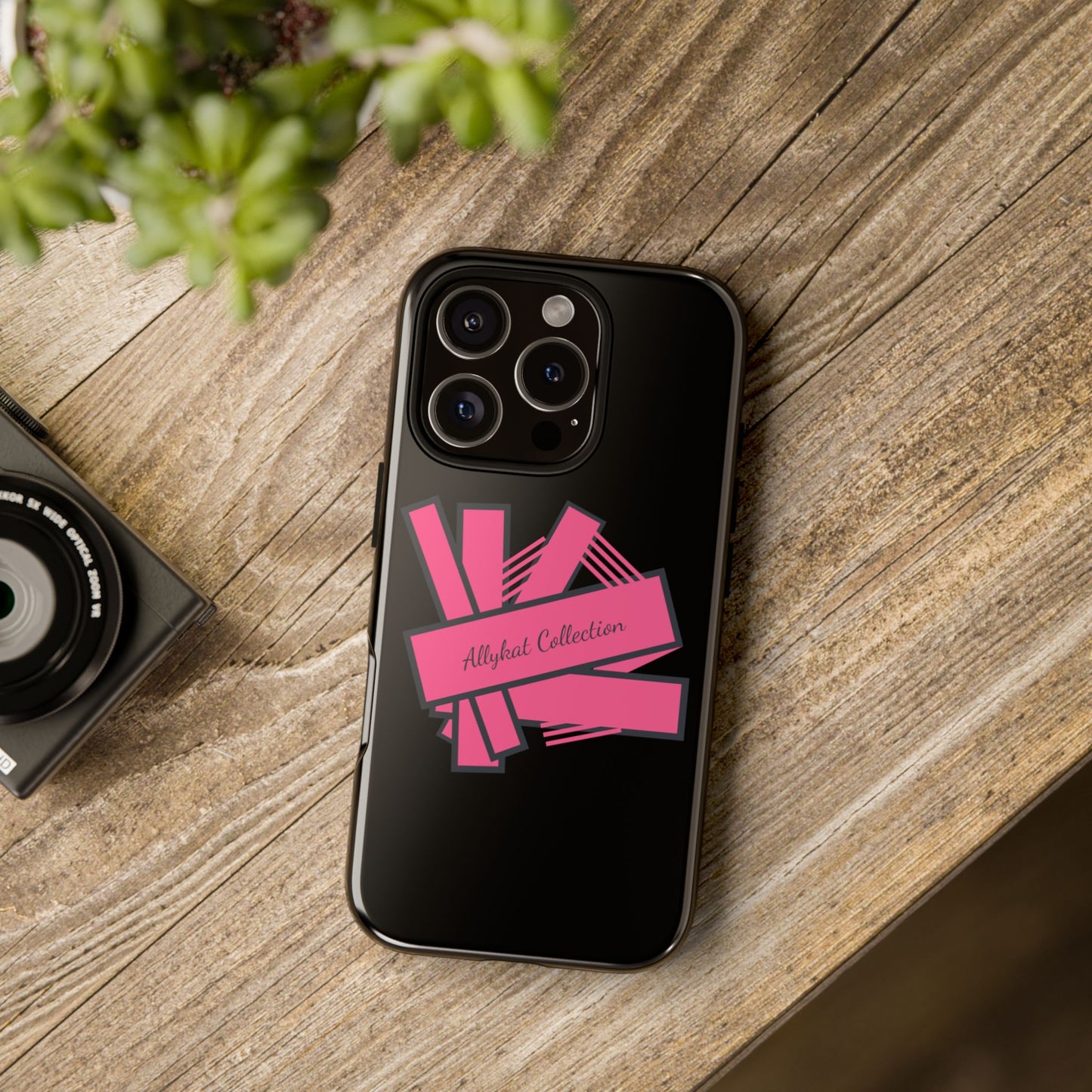 Stylish Tough Phone Case - Allykat Collection - Pink Stripes Design