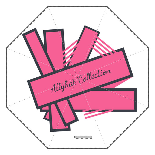 Chic Pink Graphic Umbrella - Allykat Collection