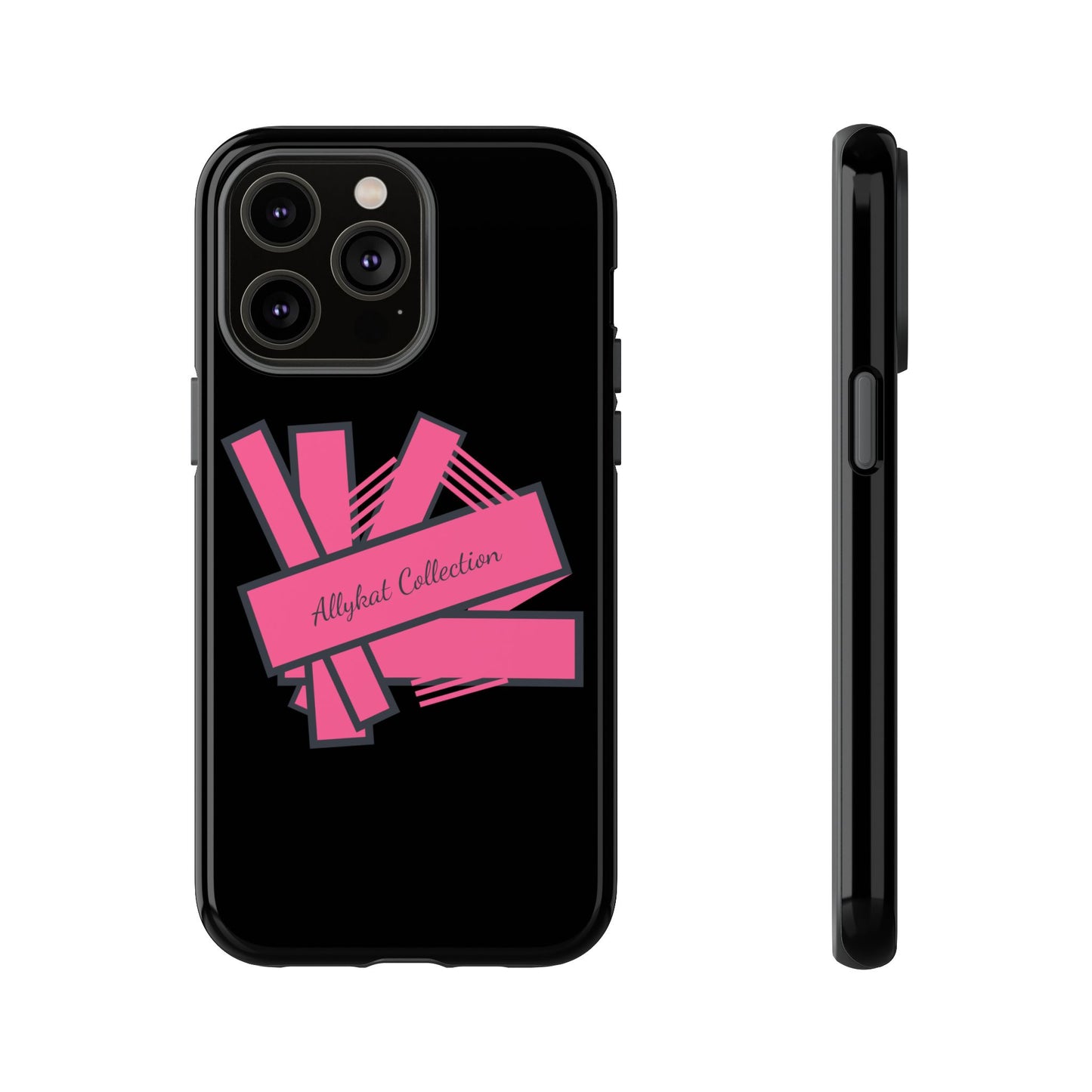 Stylish Tough Phone Case - Allykat Collection - Pink Stripes Design