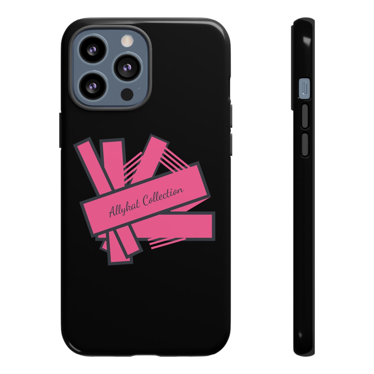 Stylish Tough Phone Case - Allykat Collection - Pink Stripes Design