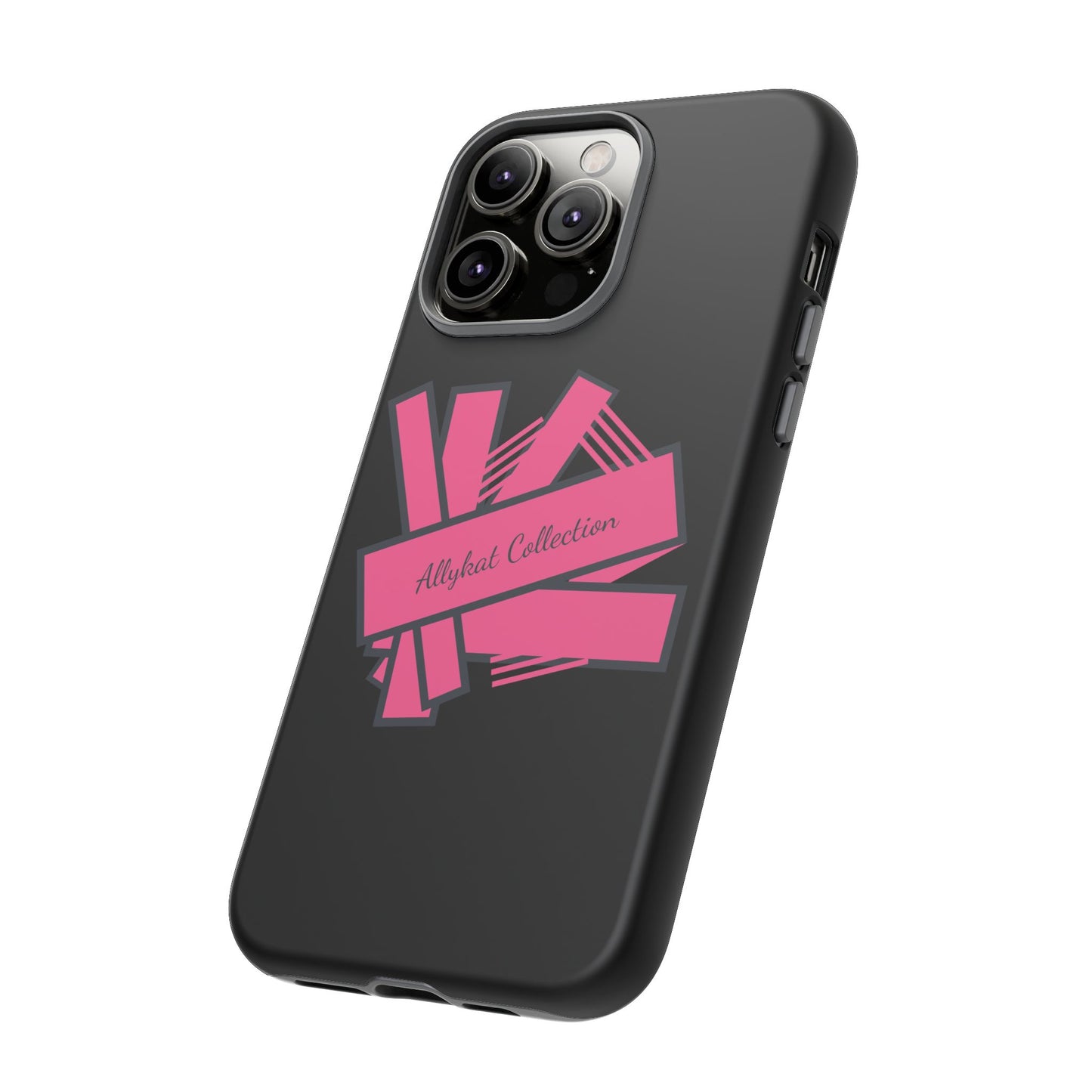 Stylish Tough Phone Case - Allykat Collection - Pink Stripes Design