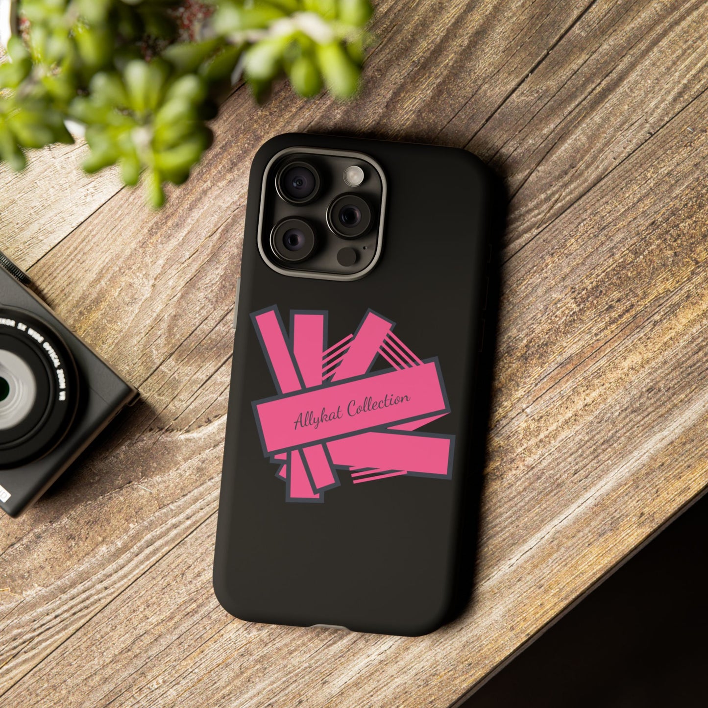 Stylish Tough Phone Case - Allykat Collection - Pink Stripes Design