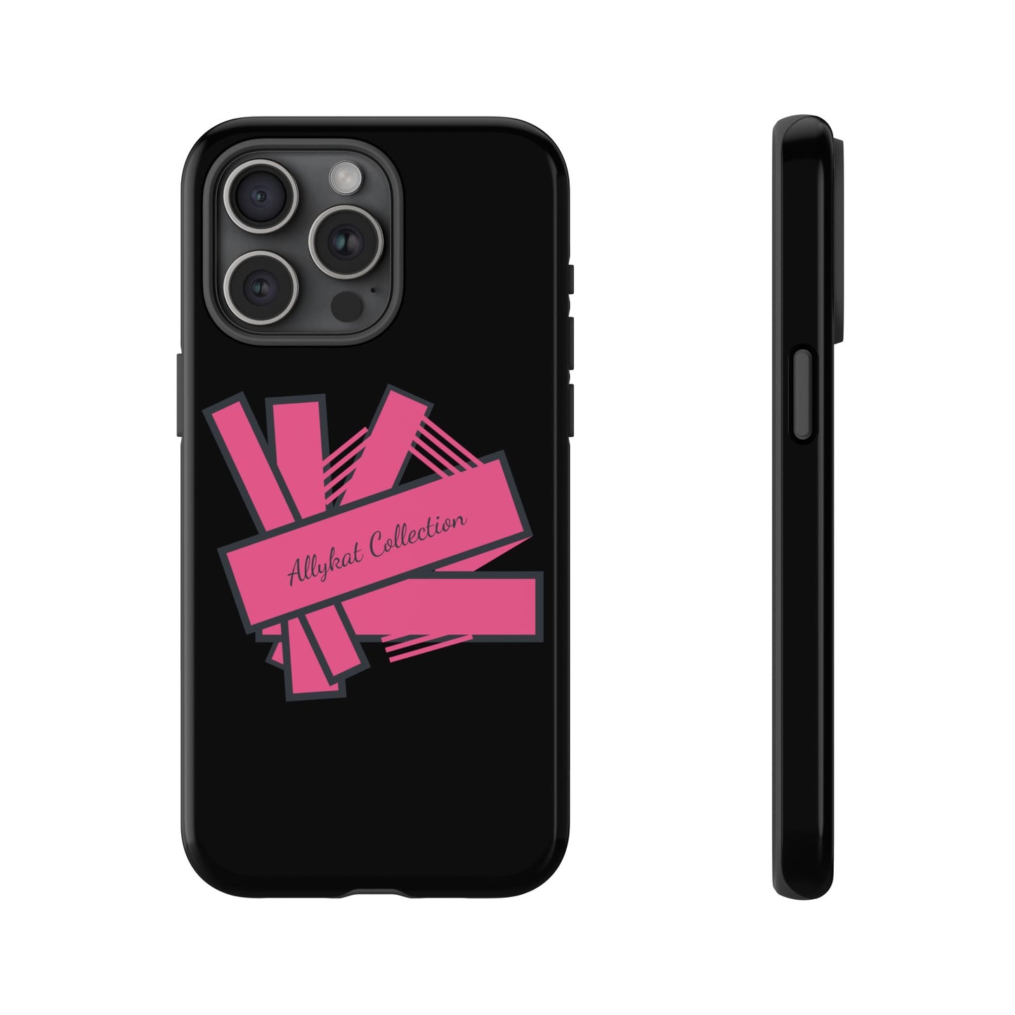 Stylish Tough Phone Case - Allykat Collection - Pink Stripes Design