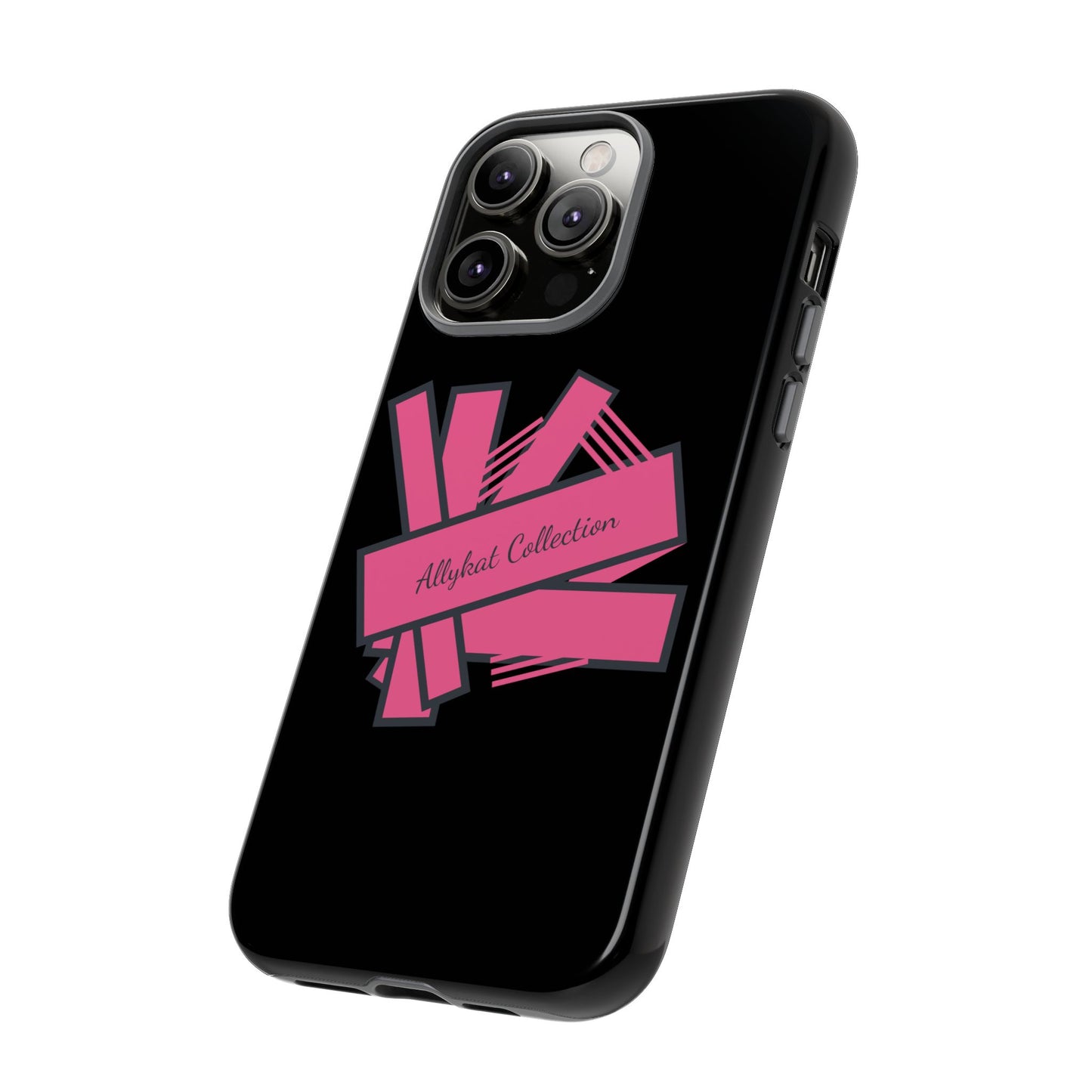 Stylish Tough Phone Case - Allykat Collection - Pink Stripes Design