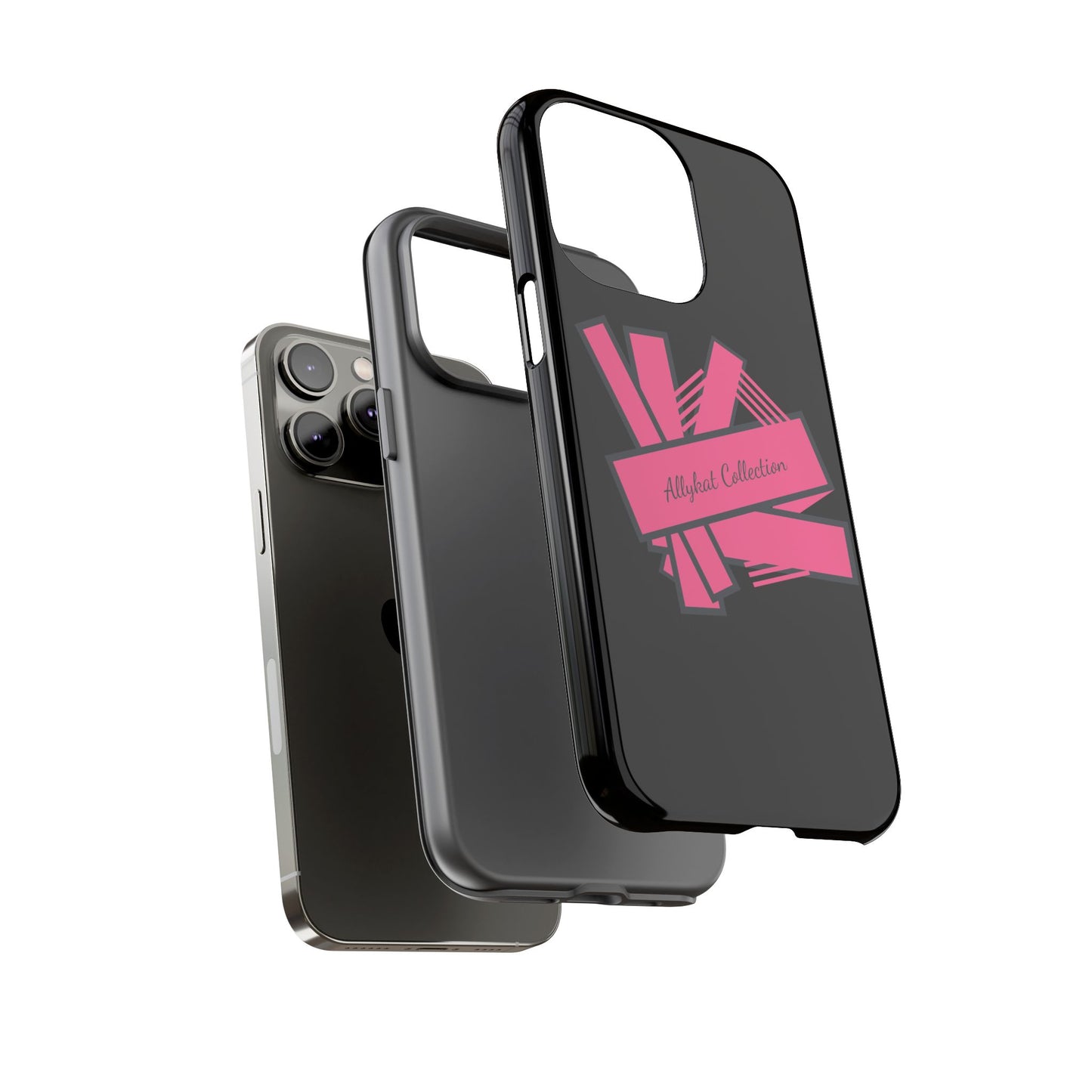 Stylish Tough Phone Case - Allykat Collection - Pink Stripes Design