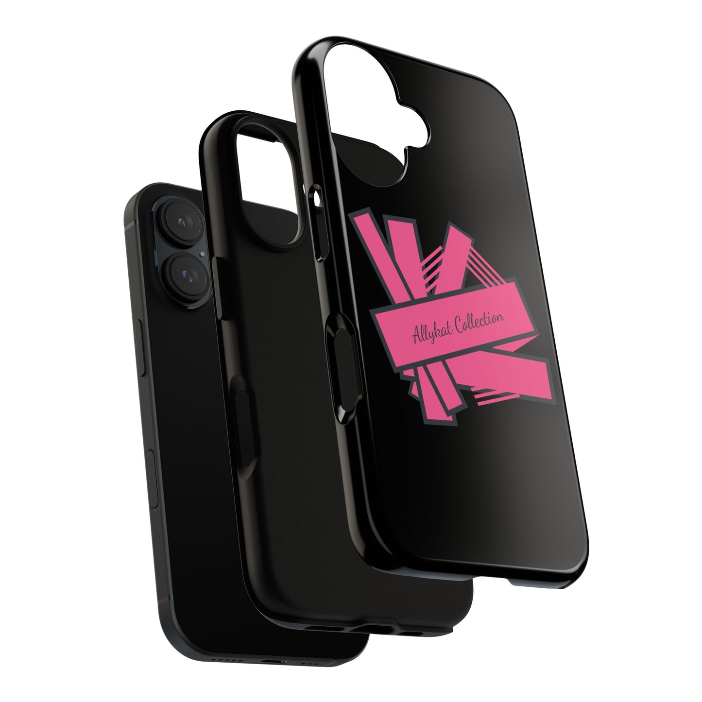 Stylish Tough Phone Case - Allykat Collection - Pink Stripes Design