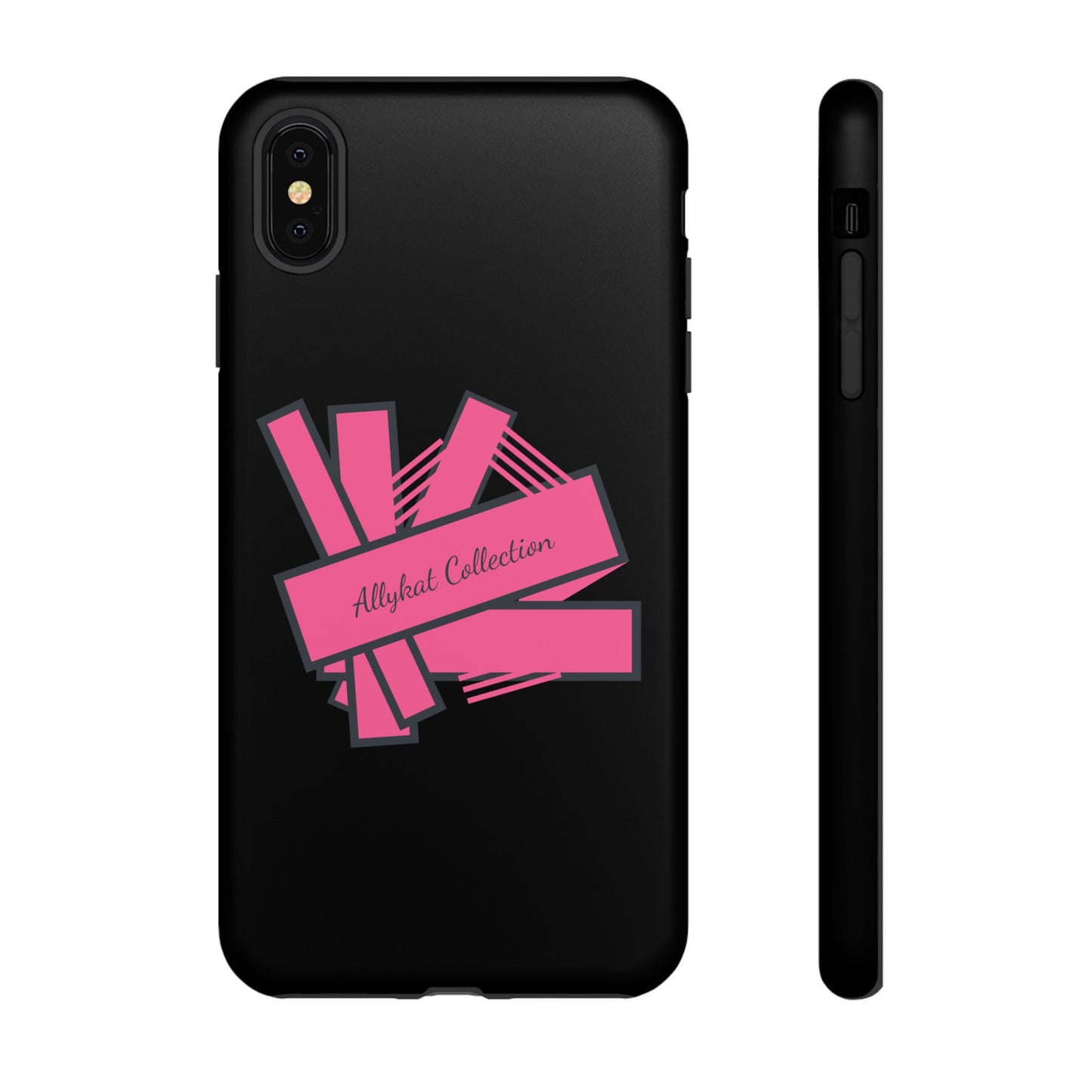 Stylish Tough Phone Case - Allykat Collection - Pink Stripes Design