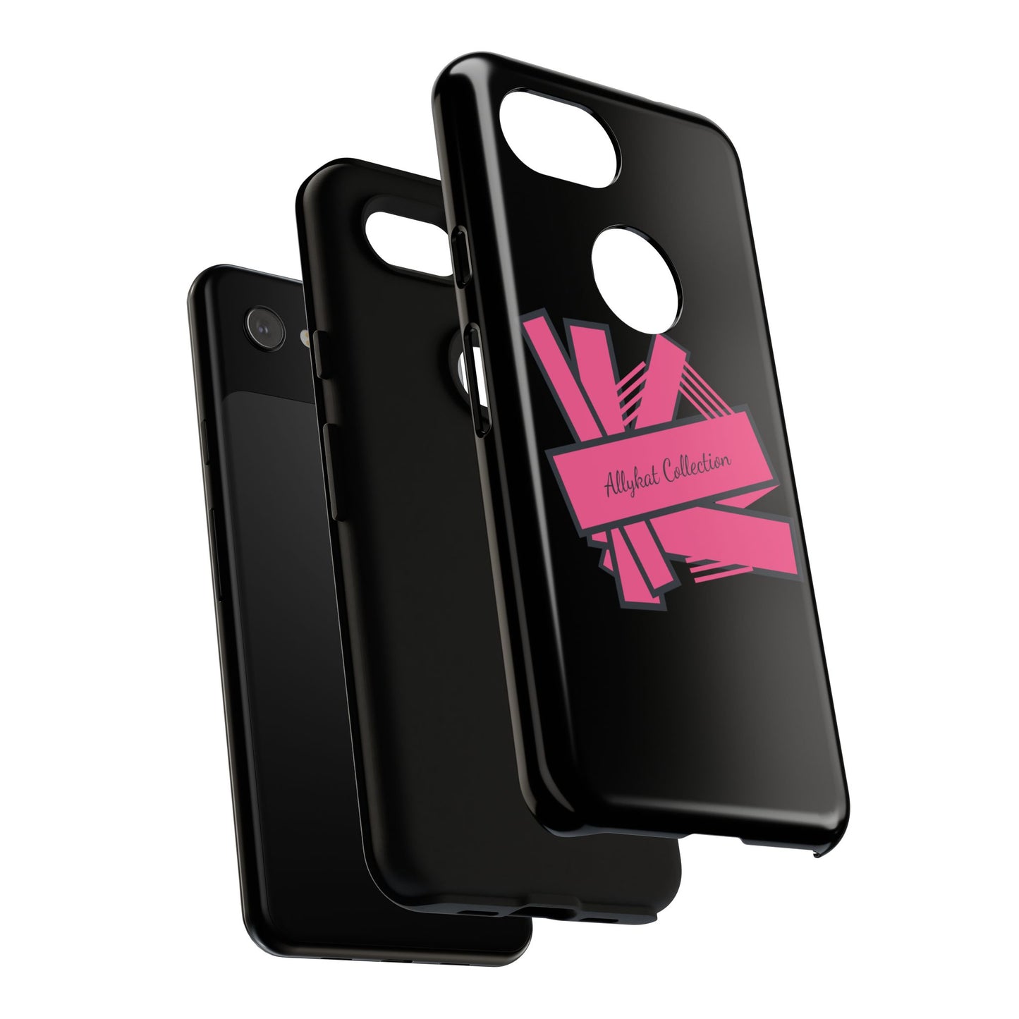 Stylish Tough Phone Case - Allykat Collection - Pink Stripes Design