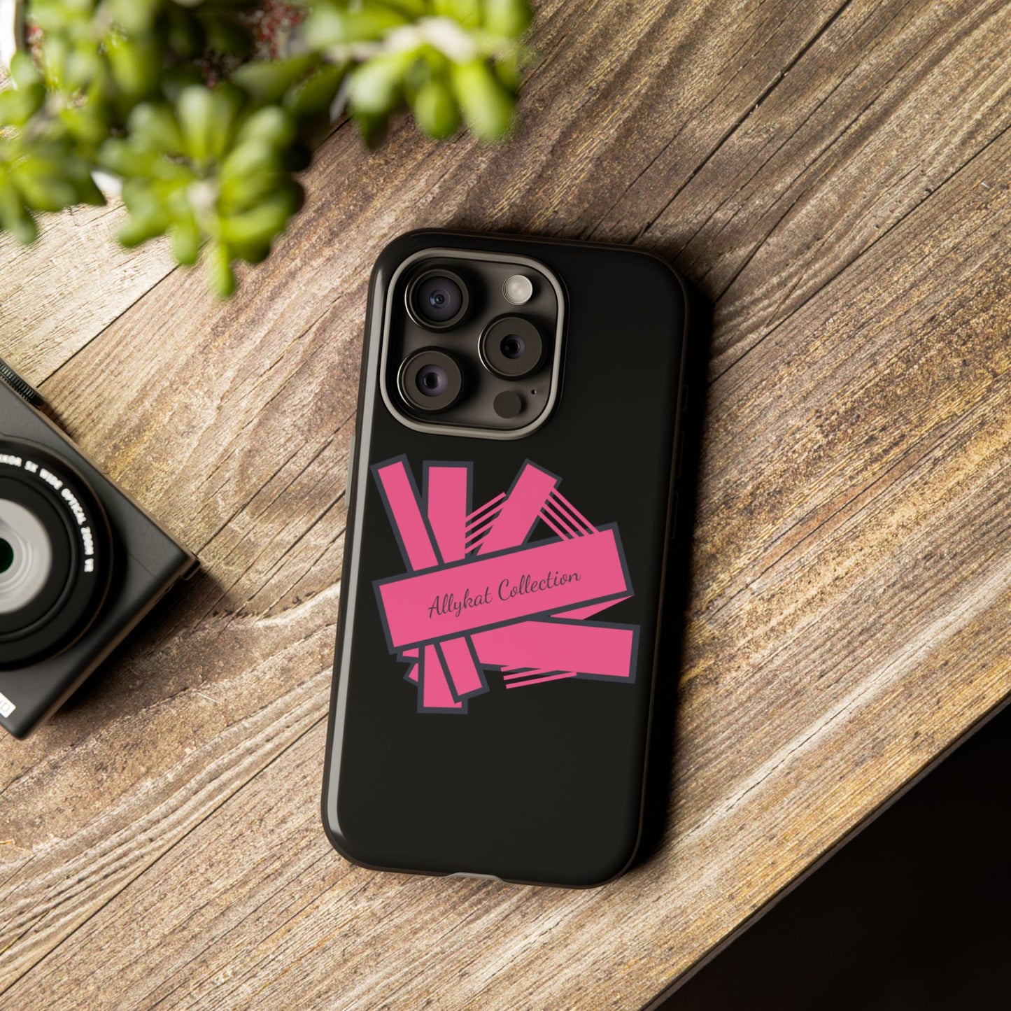 Stylish Tough Phone Case - Allykat Collection - Pink Stripes Design