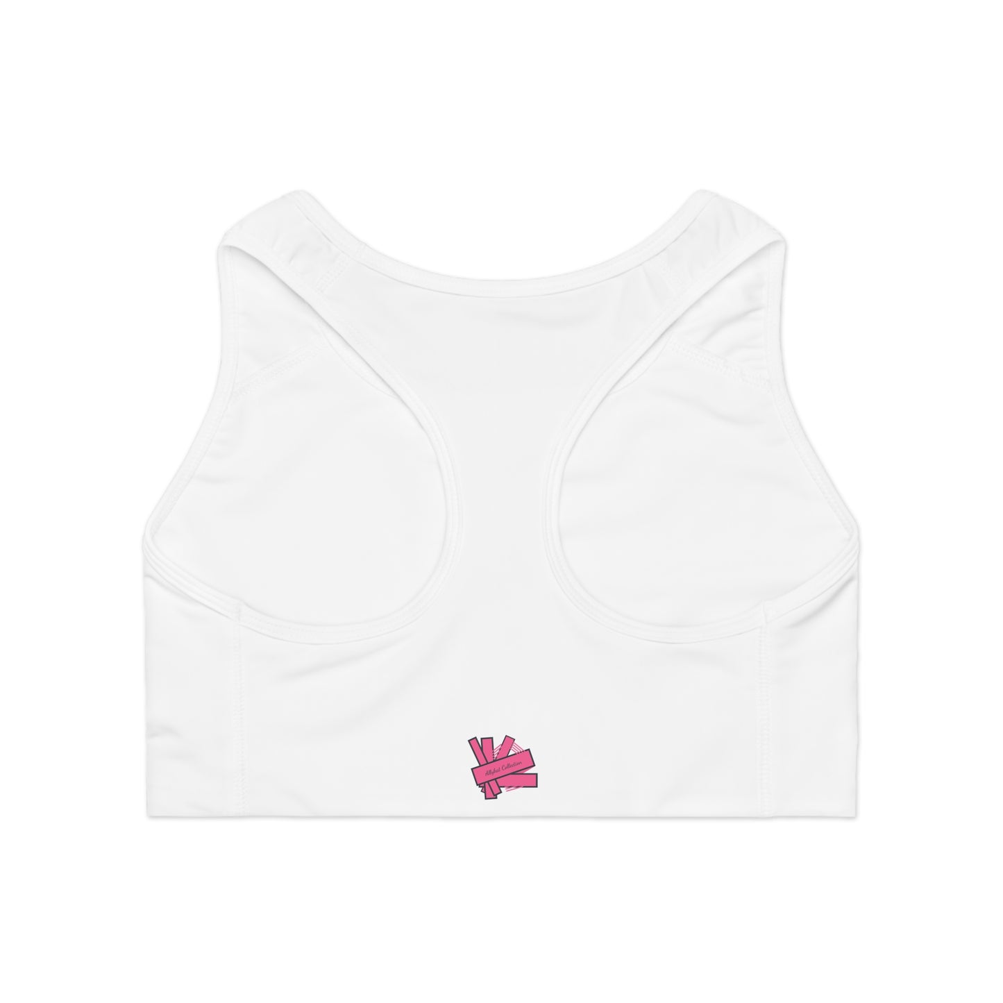 Stylish Sports Bra with Bold Pink Accents