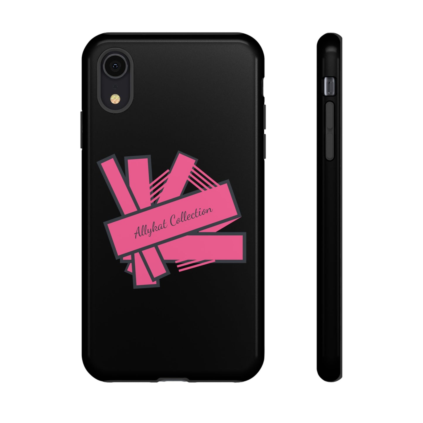 Stylish Tough Phone Case - Allykat Collection - Pink Stripes Design