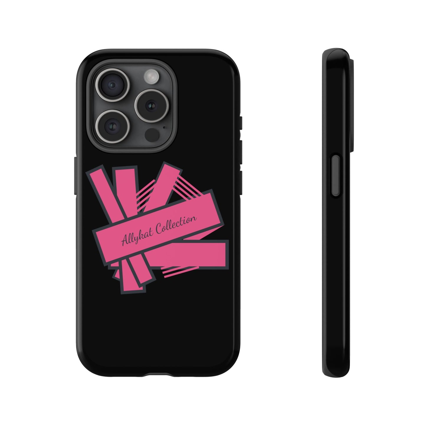 Stylish Tough Phone Case - Allykat Collection - Pink Stripes Design