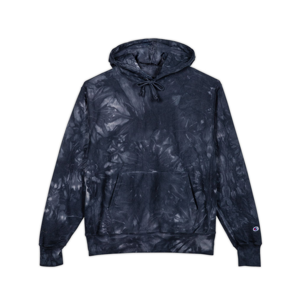Unisex Tie-Dye Champion Hoodie - Embroidered Style, Cozy & Chic
