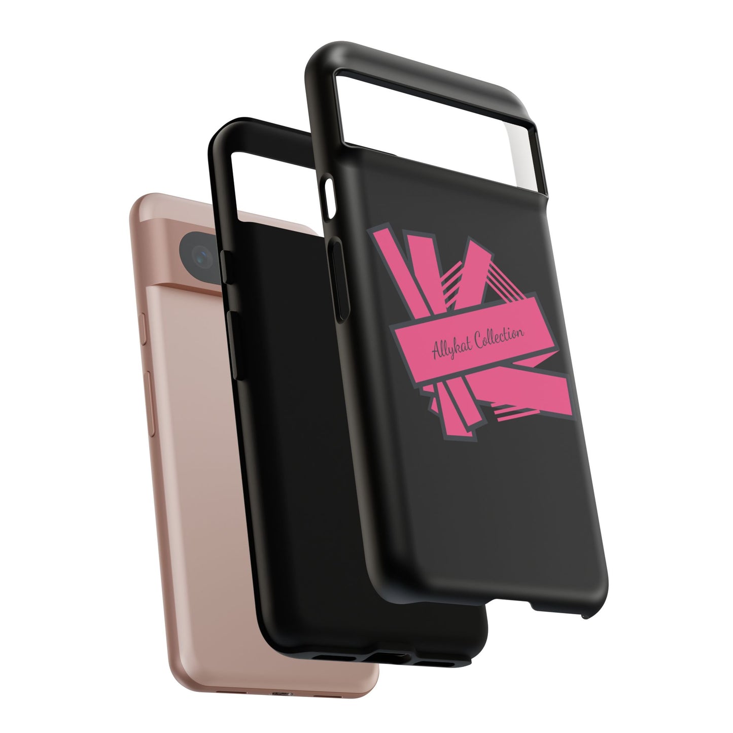 Stylish Tough Phone Case - Allykat Collection - Pink Stripes Design