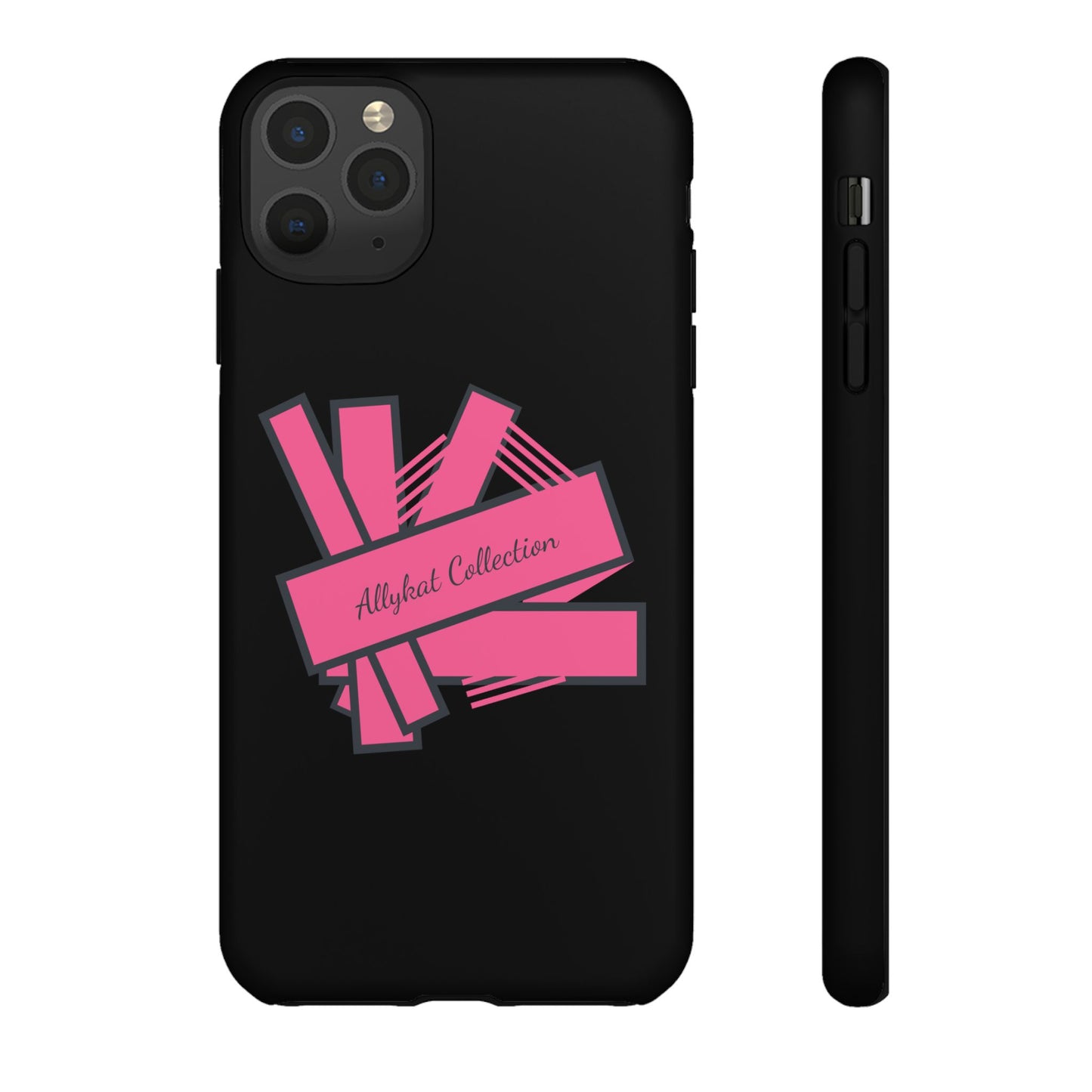 Stylish Tough Phone Case - Allykat Collection - Pink Stripes Design