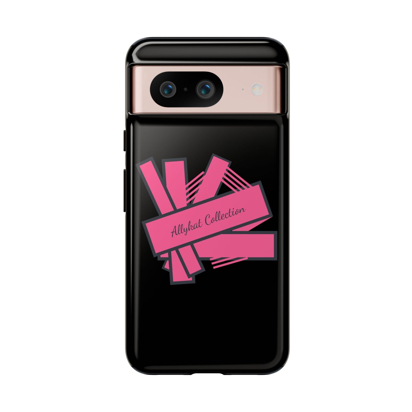 Stylish Tough Phone Case - Allykat Collection - Pink Stripes Design