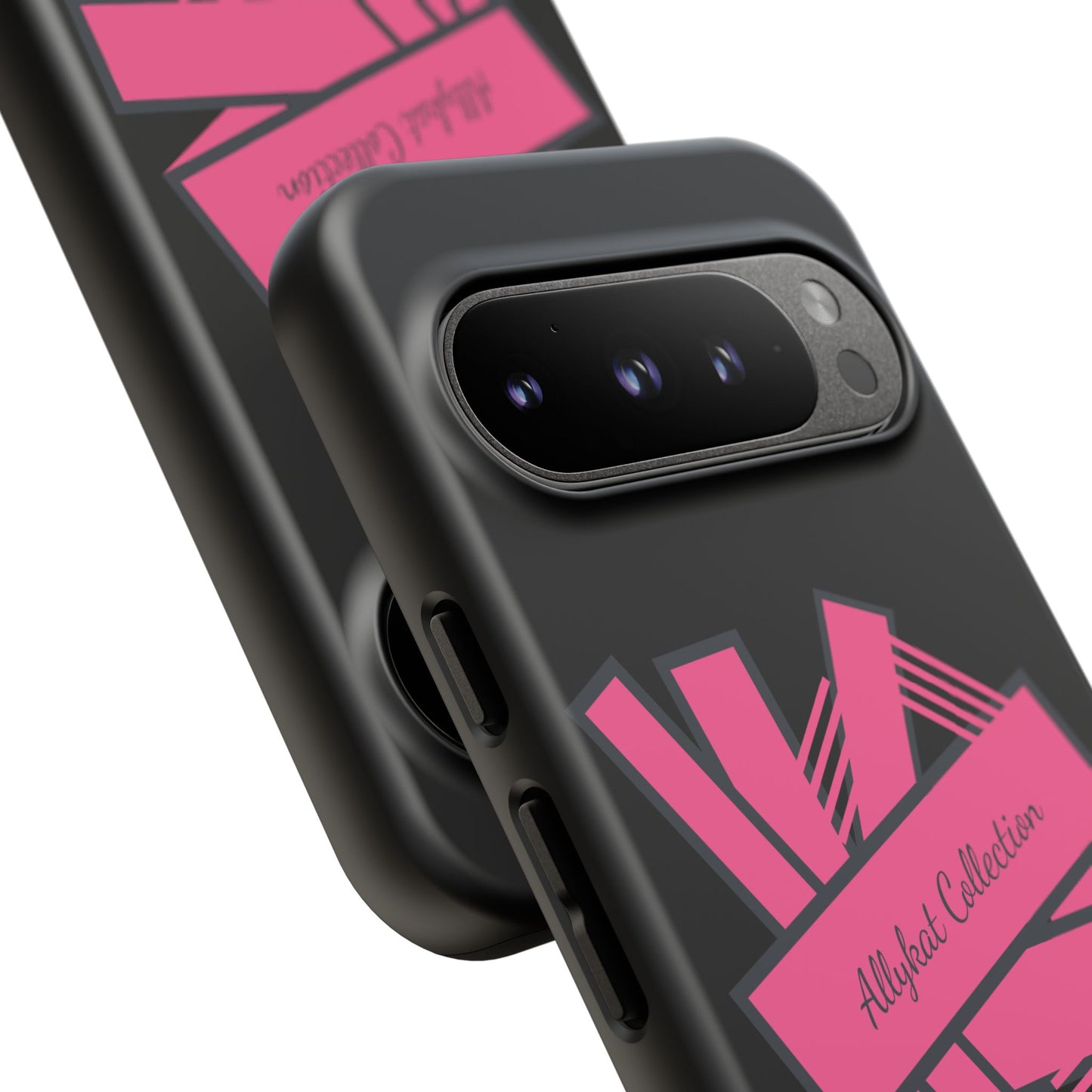 Stylish Tough Phone Case - Allykat Collection - Pink Stripes Design