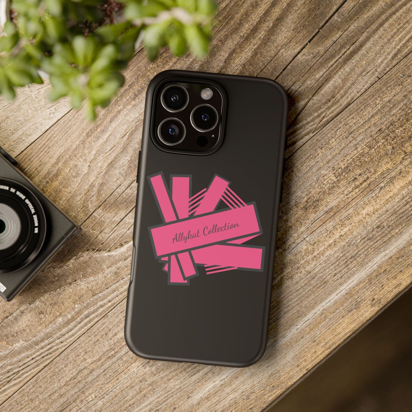 Stylish Tough Phone Case - Allykat Collection - Pink Stripes Design