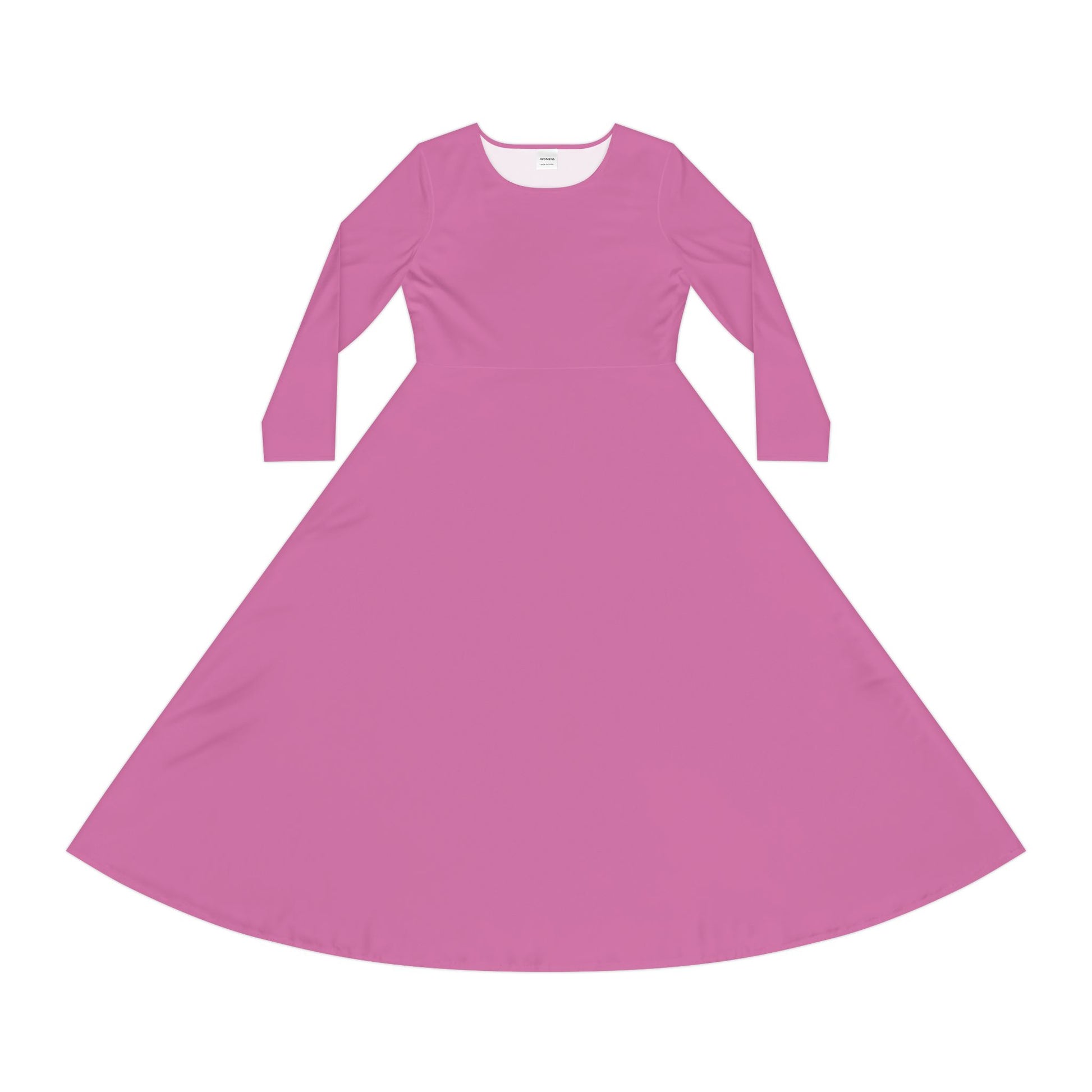Pink Long Sleeve Dance Dress for Women – Perfect for Performances and Special Occasions